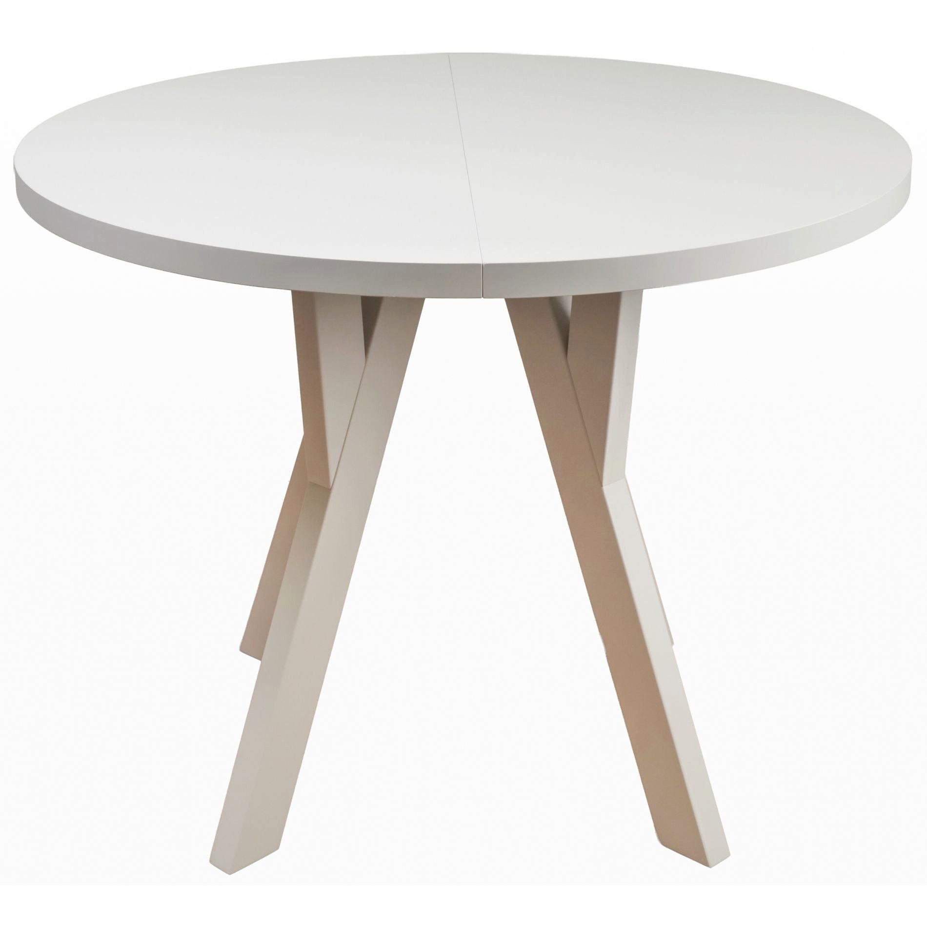 Selsey Esstisch OSENESS, Ausziehtisch rund modernes Design mit Holzbeinen 100–180 cm