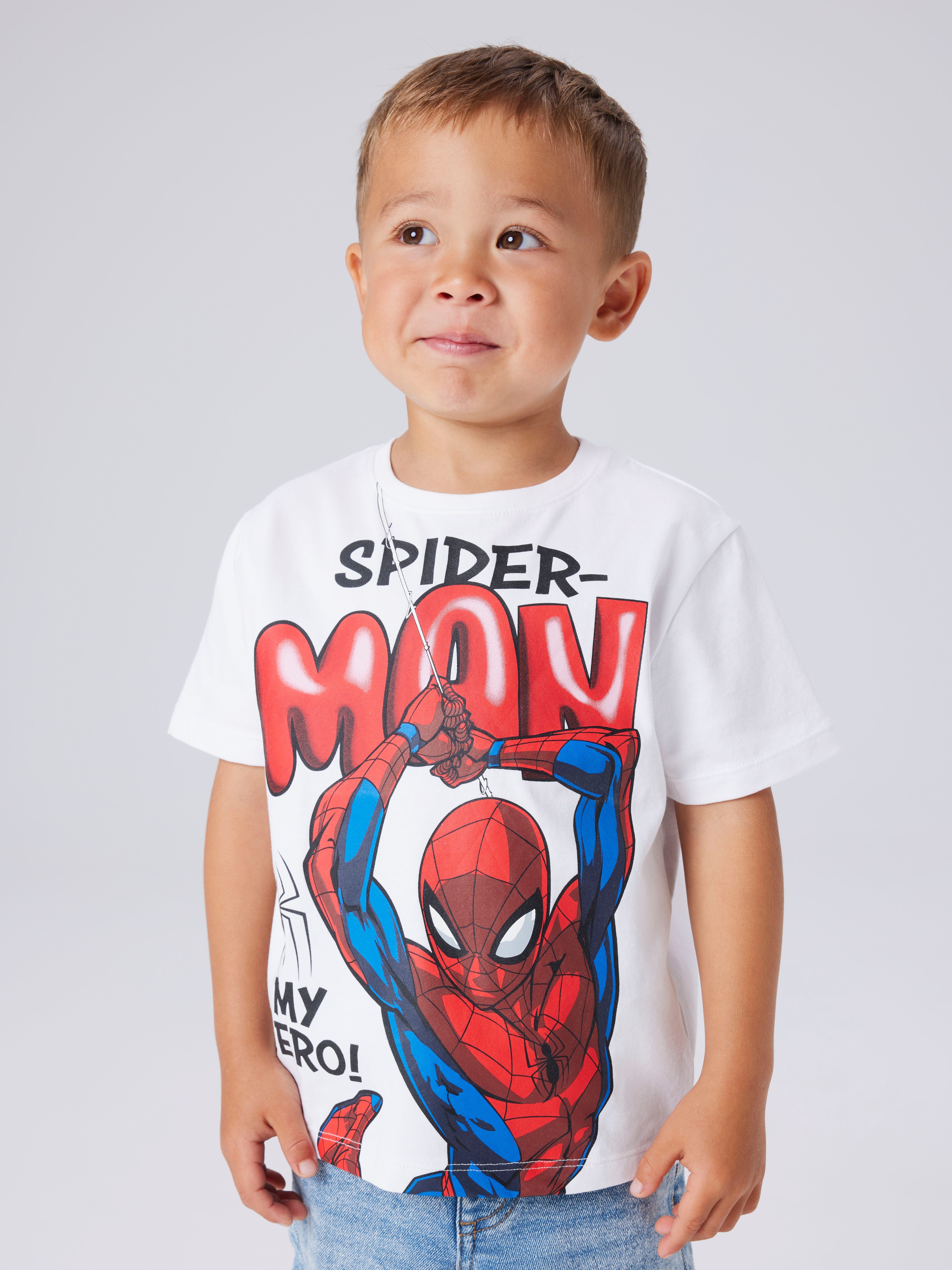 Name It Kurzarmshirt NMMMARVIN SPIDER SS NREG TOP NOOS MAR Baumwollmischung, Spider-Man Druck