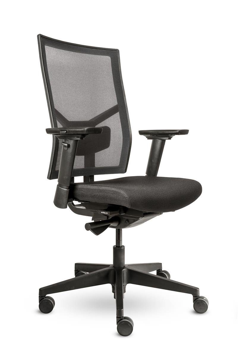 Steelboxx Drehstuhl Bürodrehstuhl mit 3D Armlehnen Netzrücken (1), Sitz- und Rückenflächen sind ergonomisch geformt