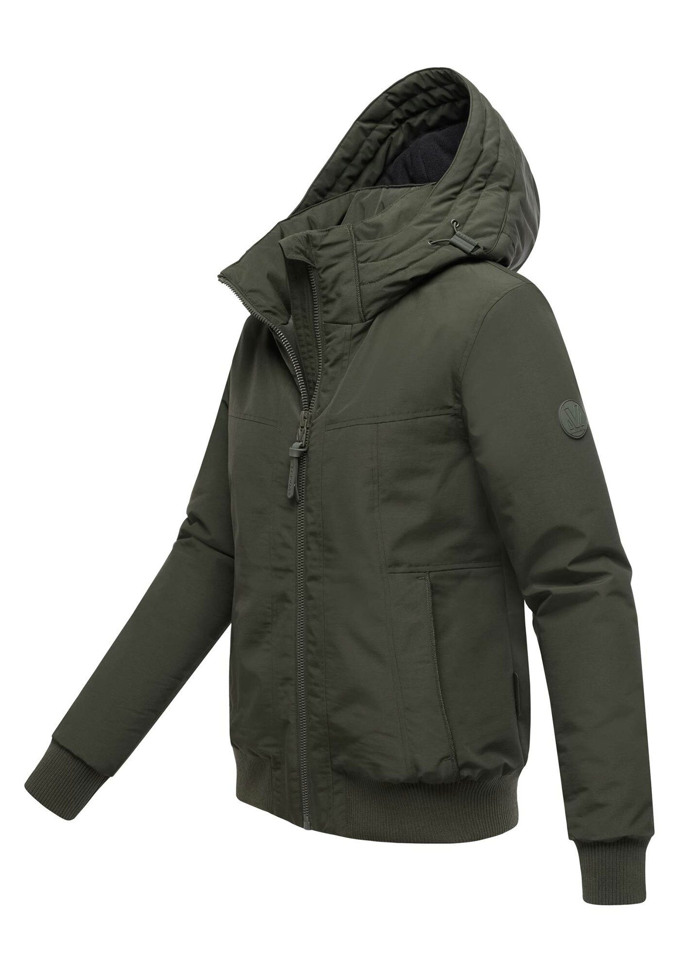 Marikoo Winterjacke Mooni 16 Gefütterte Übergangsjacke mit Kapuze und Kordelzug