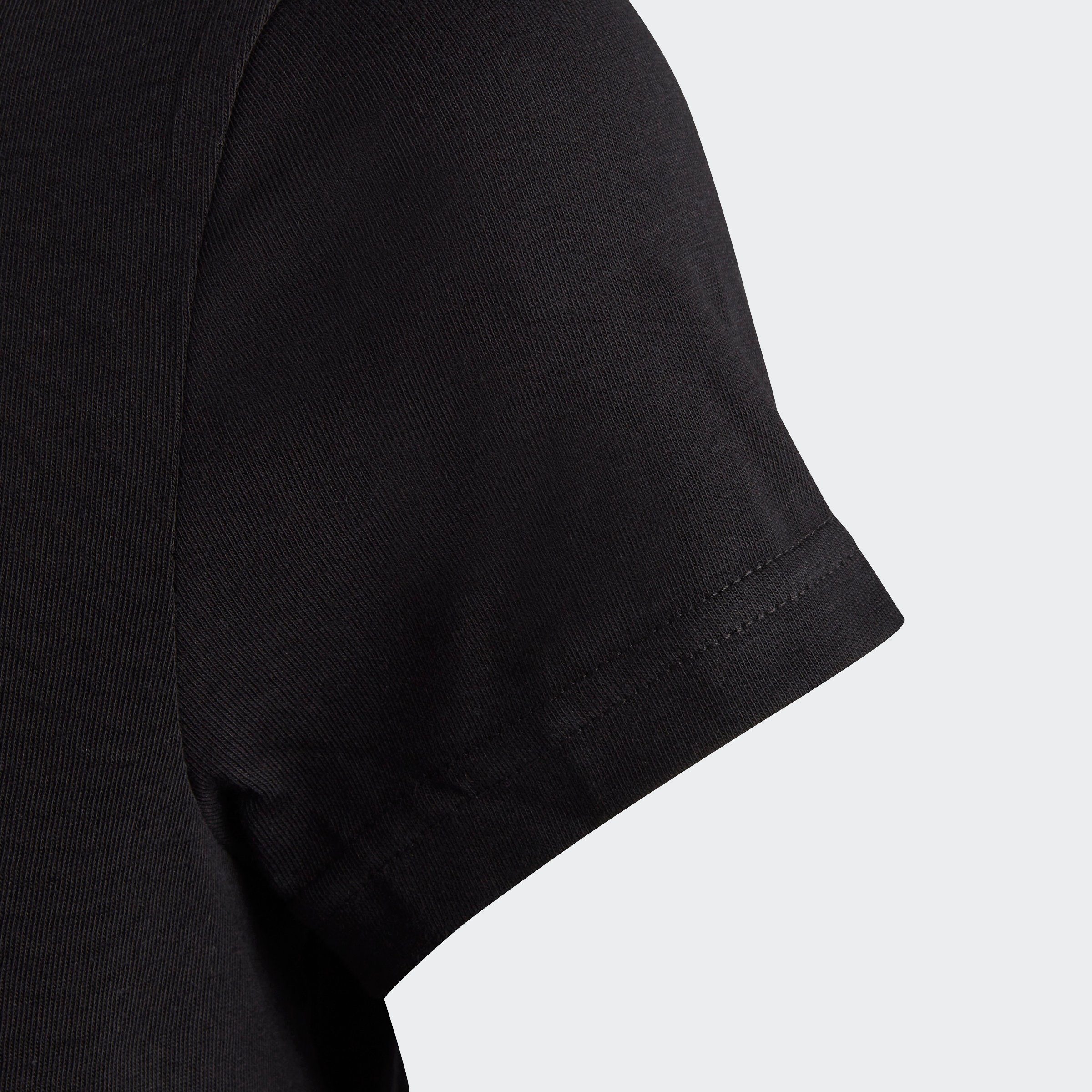 White ESSENTIALS Sportswear Black LOGO / COTTON T-Shirt adidas BIG
