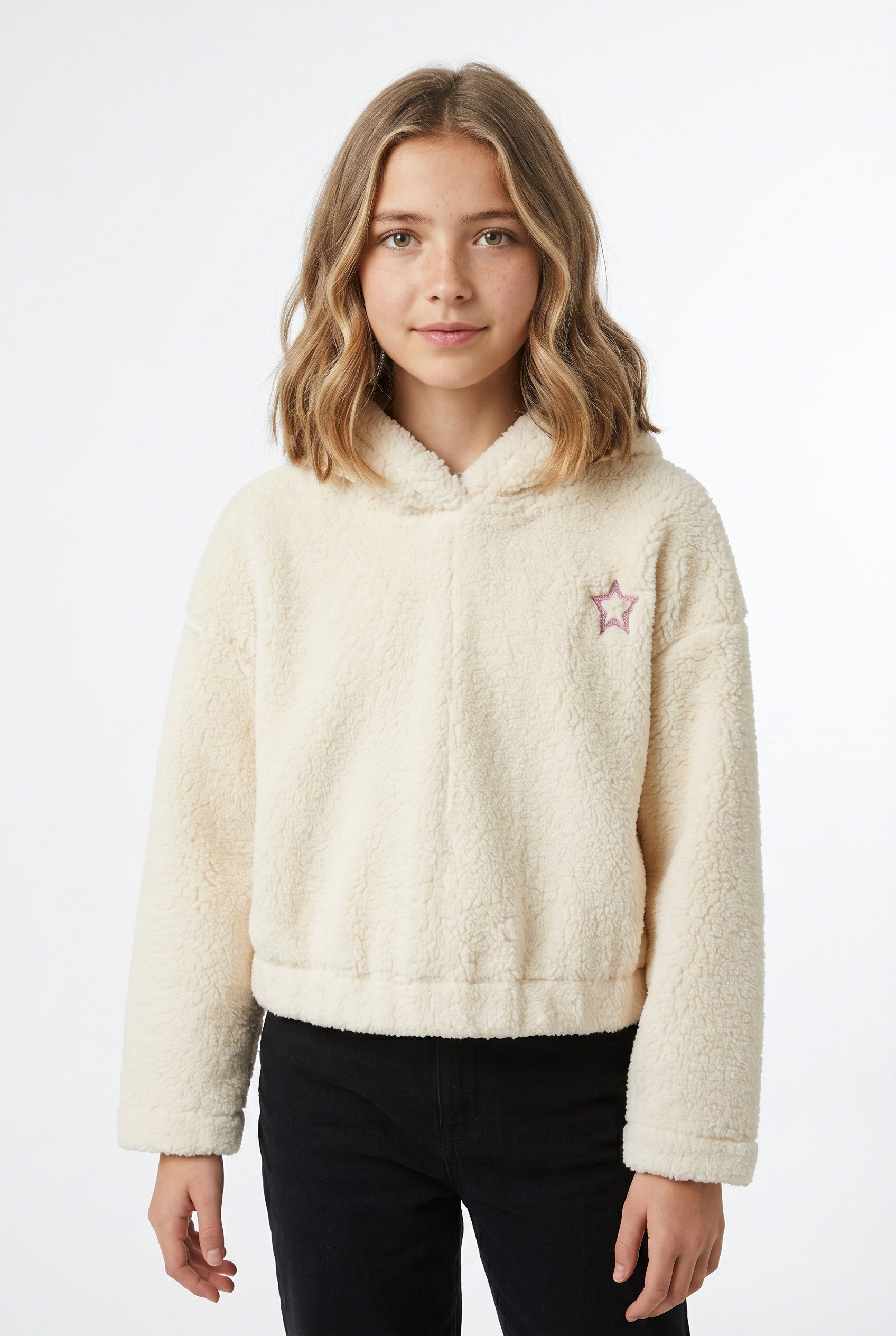 Name It Fleecepullover NKFODETTE LS TEDDY PULLOVER WH PS