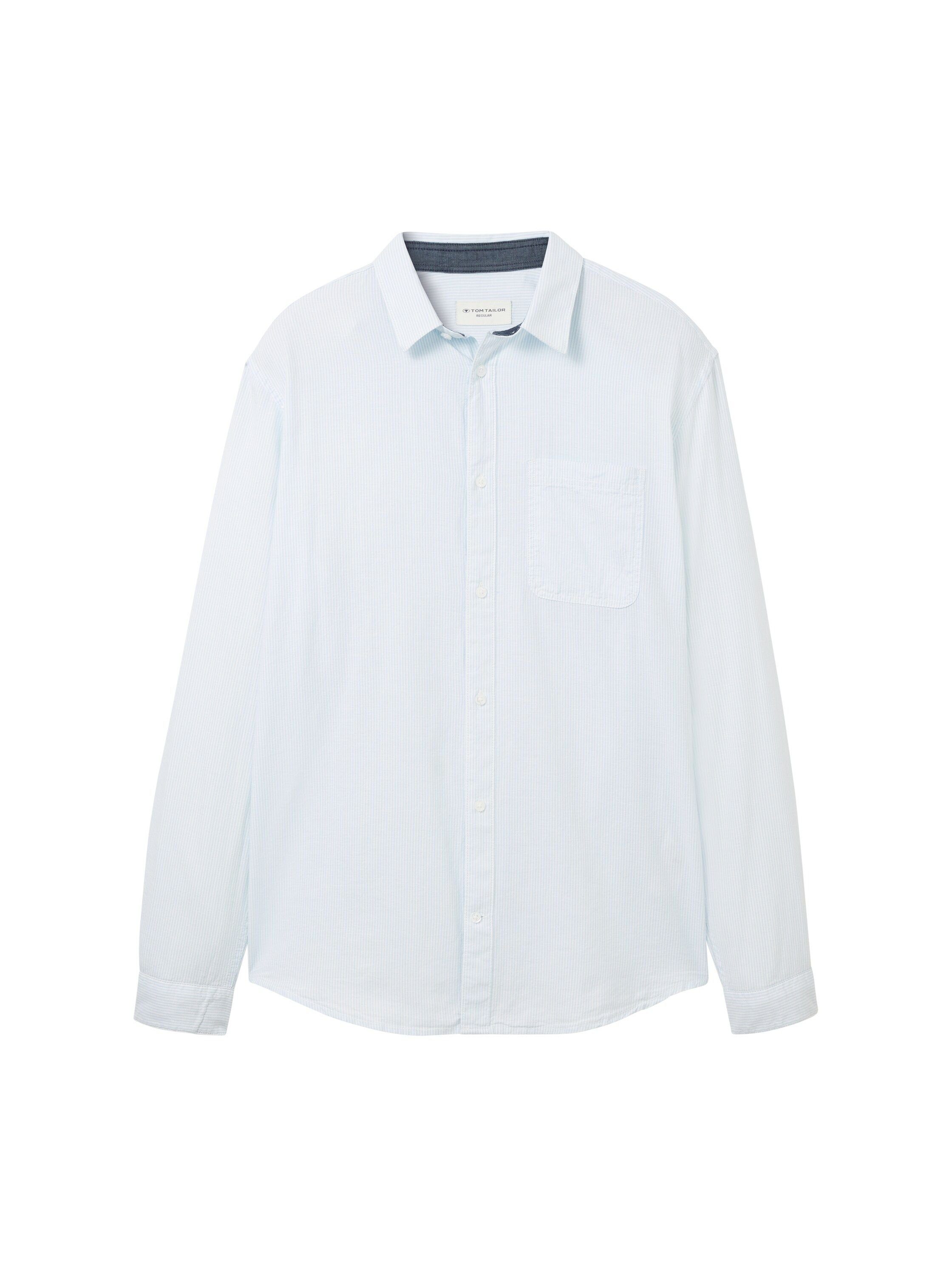 stripe TOM Langarmshirt light small blue TAILOR