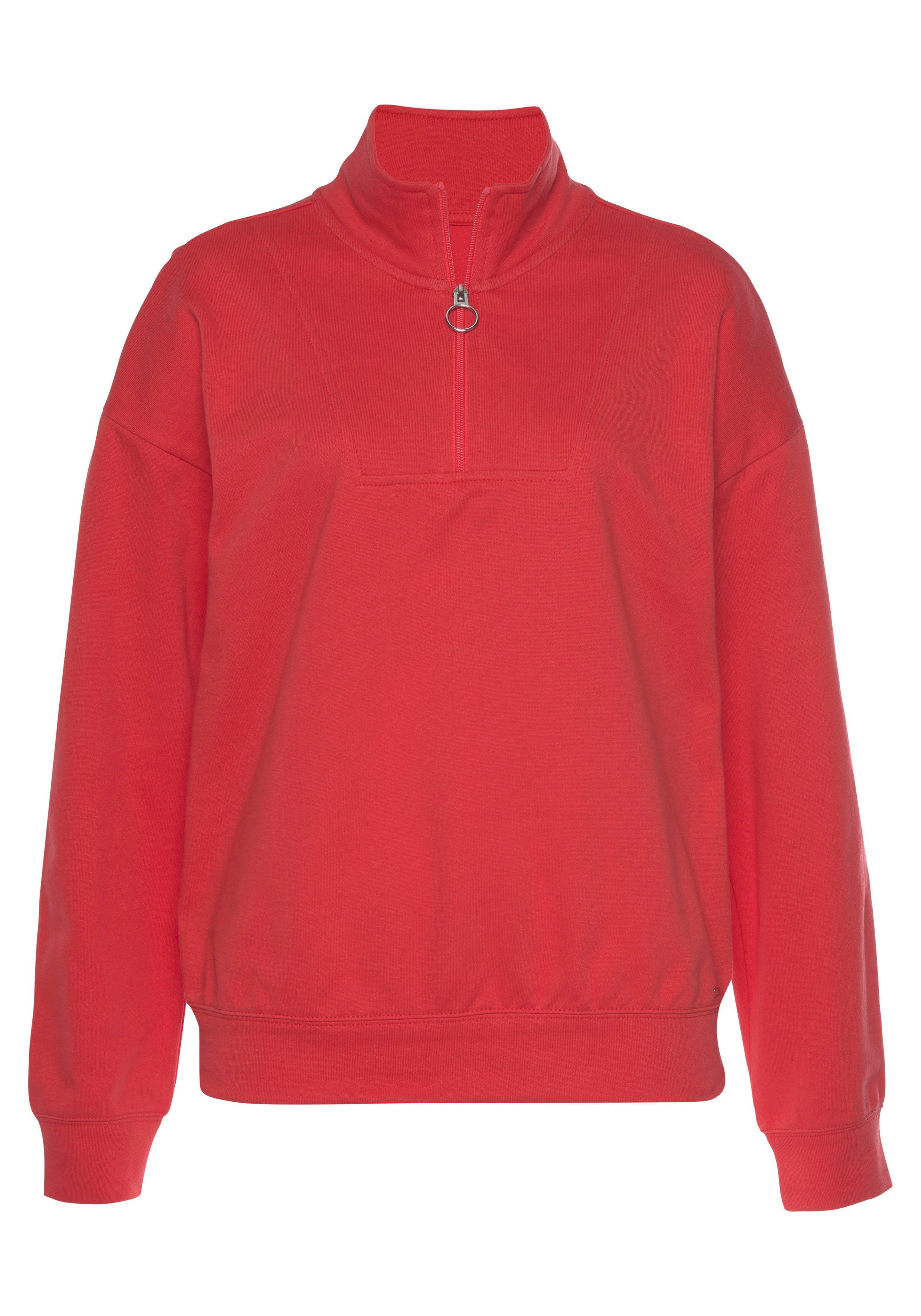 H.I.S Sweatshirt Troyer mit Stehkragen im maritimen Stil, Loungeanzug