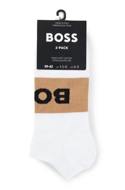 BOSS Freizeitsocken 2P AS Logo Col CC (Packung, 2-Paar, 2er) mit Logoschriftzug