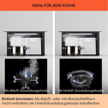 Klarstein Deckenhaube Serie CGCH3-RFlush-60-BK Royal Flush Eco, Downdraft Abzugshaube Abluft