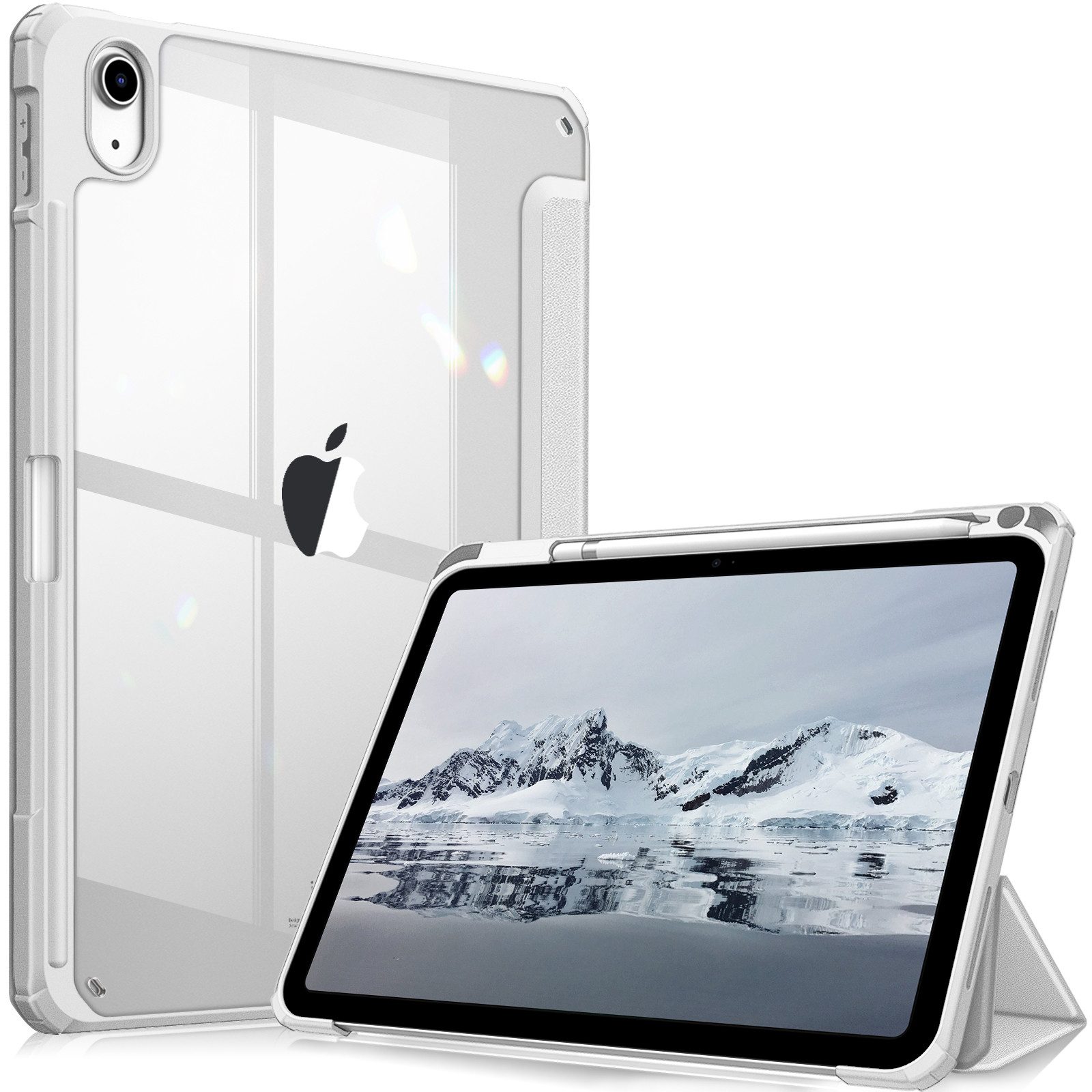 Fintie Tablet-Hülle für iPad 11 Generation 11 Zoll 2025 (A16), iPad 10 Generation 2022 10.9 Zoll, mit Stifthalter, Stoßfeste Hybrid Hülle mit transparenter Hartschale