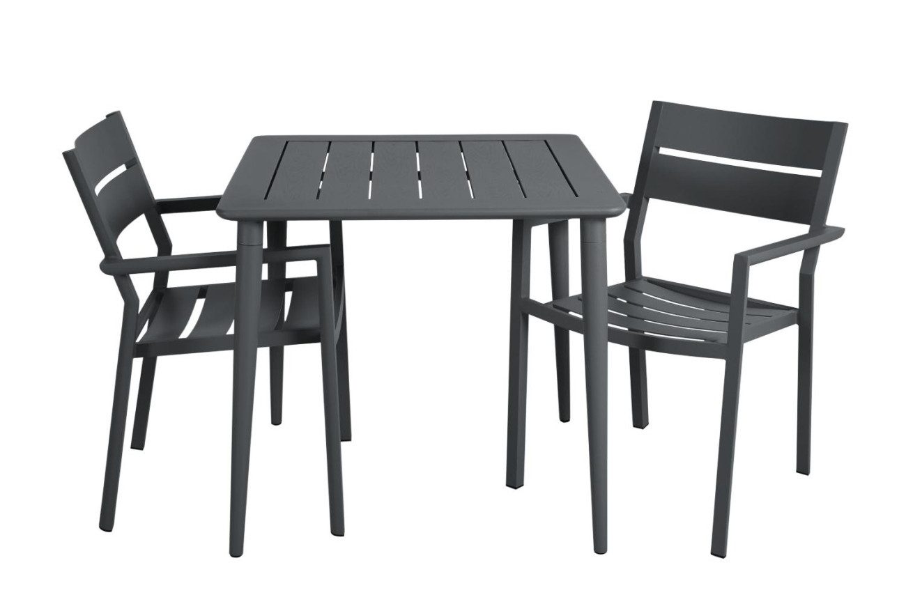 Brafab Gartenstuhl Delia mit Armlehne, Schwarz