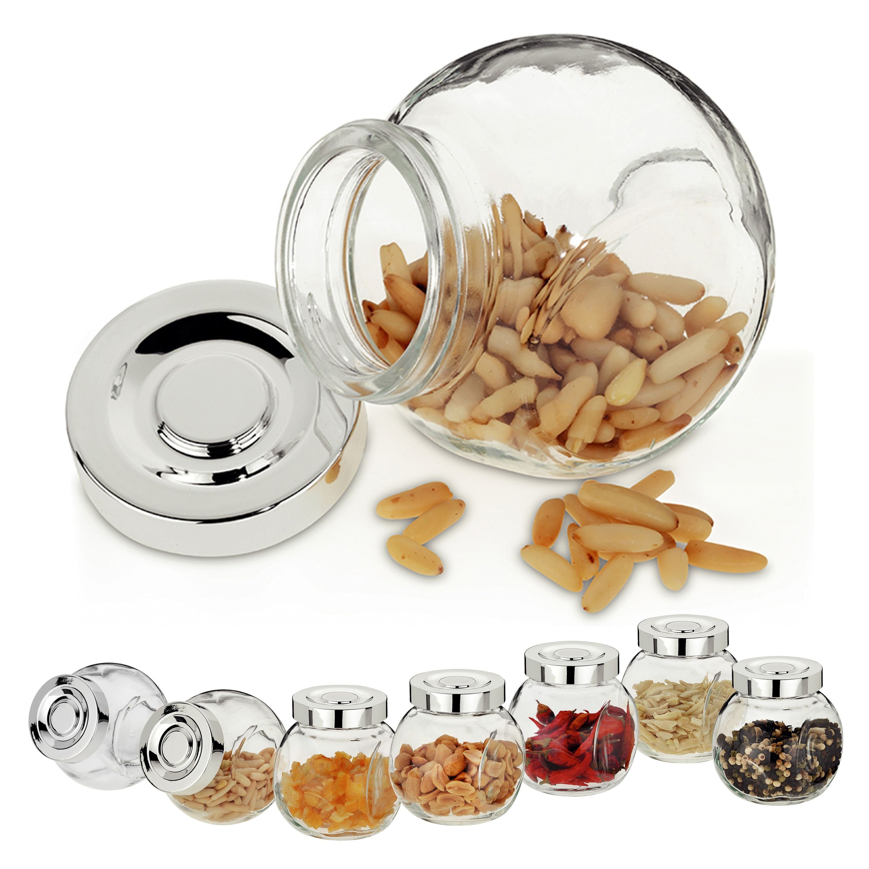 MamboCat Vorratsglas 8er Vorratsdosen-Set Rosa 200ml - 11920, Glas