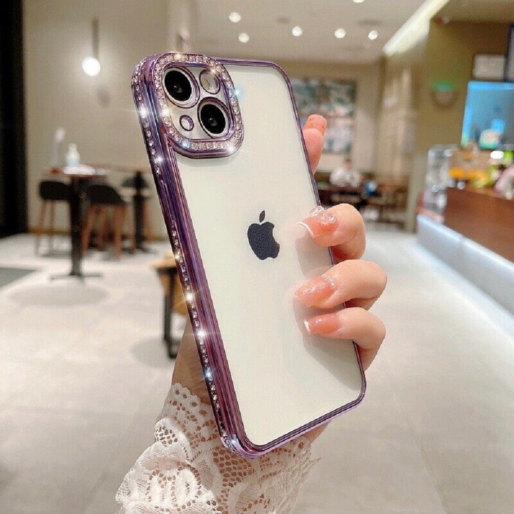 cofi1453 Bumper Diamond Hülle elegante Smartphonehülle transparenter Hintergrund