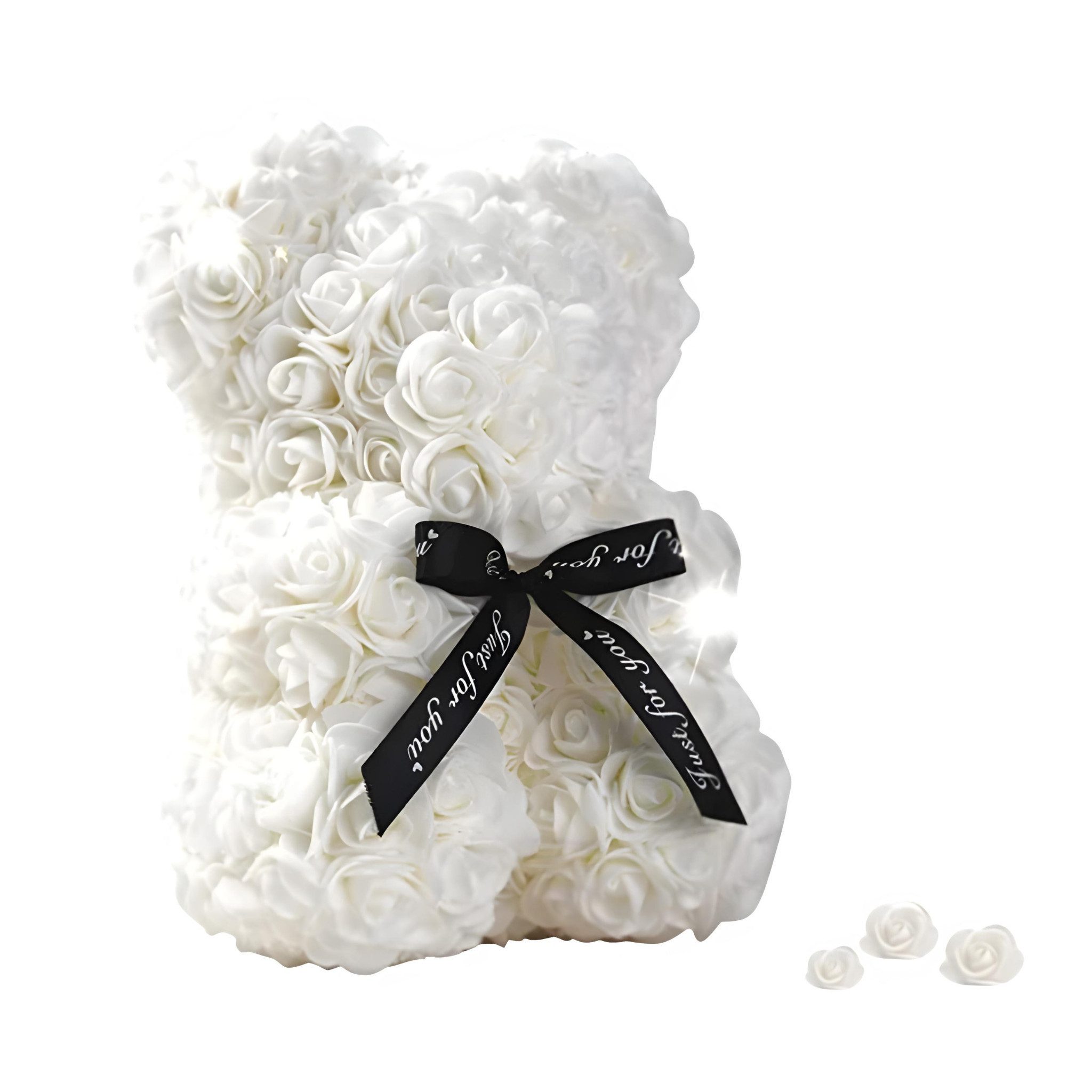 Kunstblume Rosenbär, Valentinstagsgeschenk, Ewige Rosen Figur günstig online kaufen