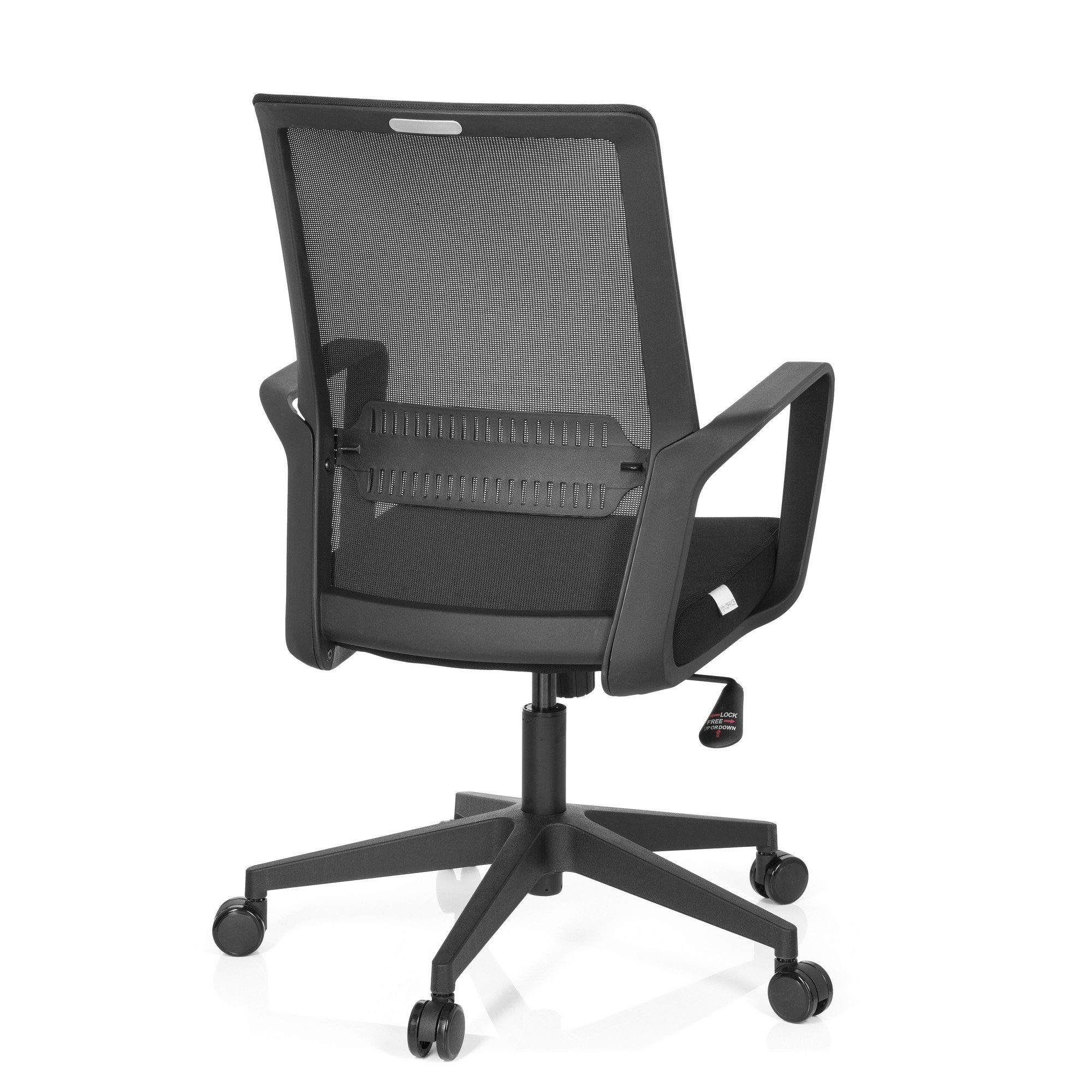 Schreibtischstuhl Bürostuhl Drehstuhl hjh St), ergonomisch mit Stoff Schwarz PRESTON (1 Armlehnen Office Home OFFICE