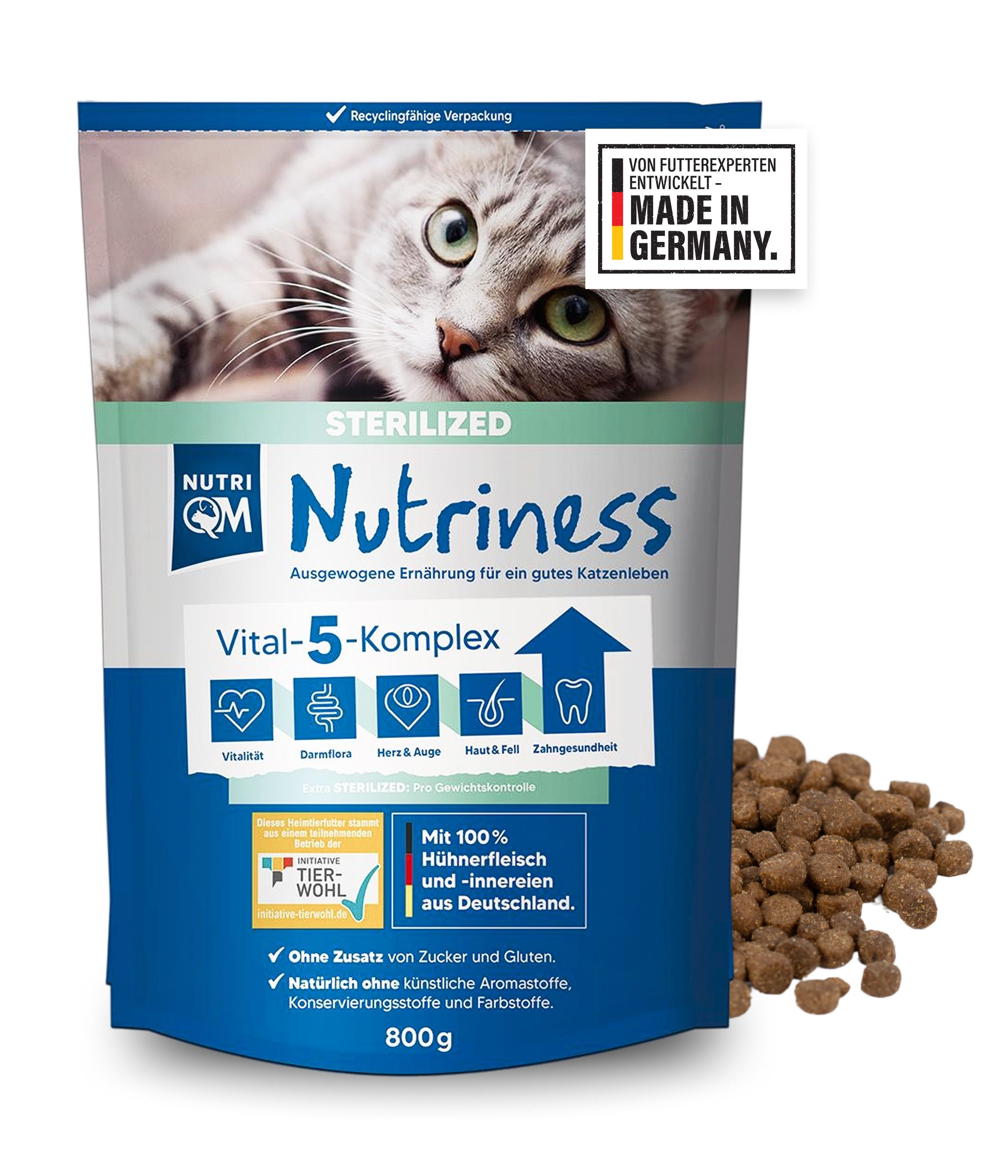 NutriQM Katzentrockenfutter Nutriness Adult Sterilized