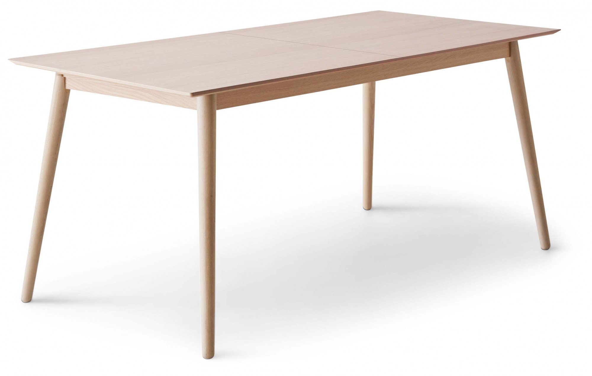 Hammel Furniture Esstisch Meza Designtisch mit Auszugsfunktion und 2 Einlegeplatten (1-St), rechteckige Tischplatte MDF, Esche Massivholzgestell