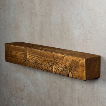 Levandeo® Wandregal, levandeo Wandregal Holz Massiv 60x10cm Nussbaum Farbig Wandboard
