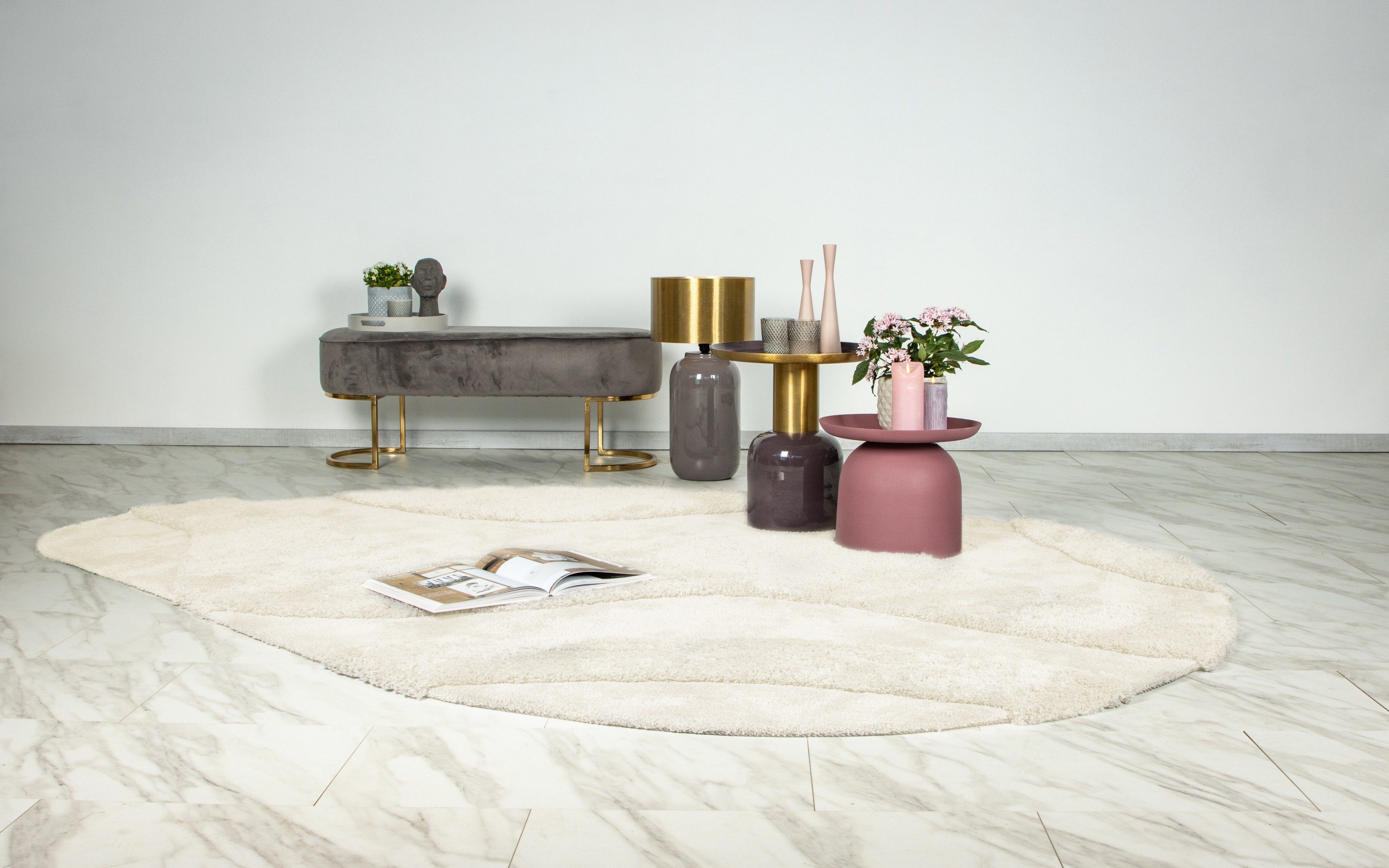 Kayoom Teppich Pulp 225, oval, Höhe: 20 mm, Hochflor, Hoch Tief Struktur, besondere Form. alle Räume