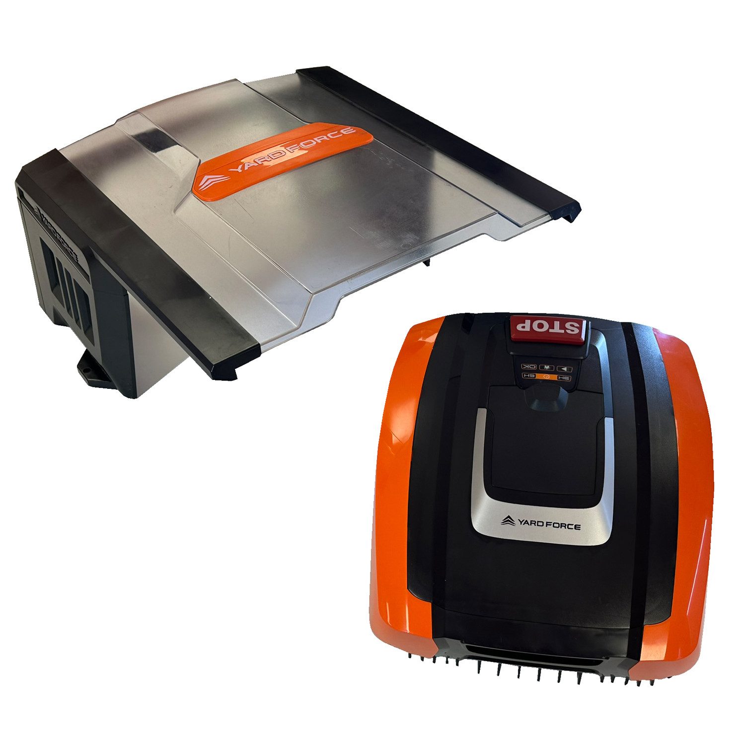 Yardforce Rasenmähroboter Easymow 260B & AR SH02-EU, plus Mähroboter-Garage