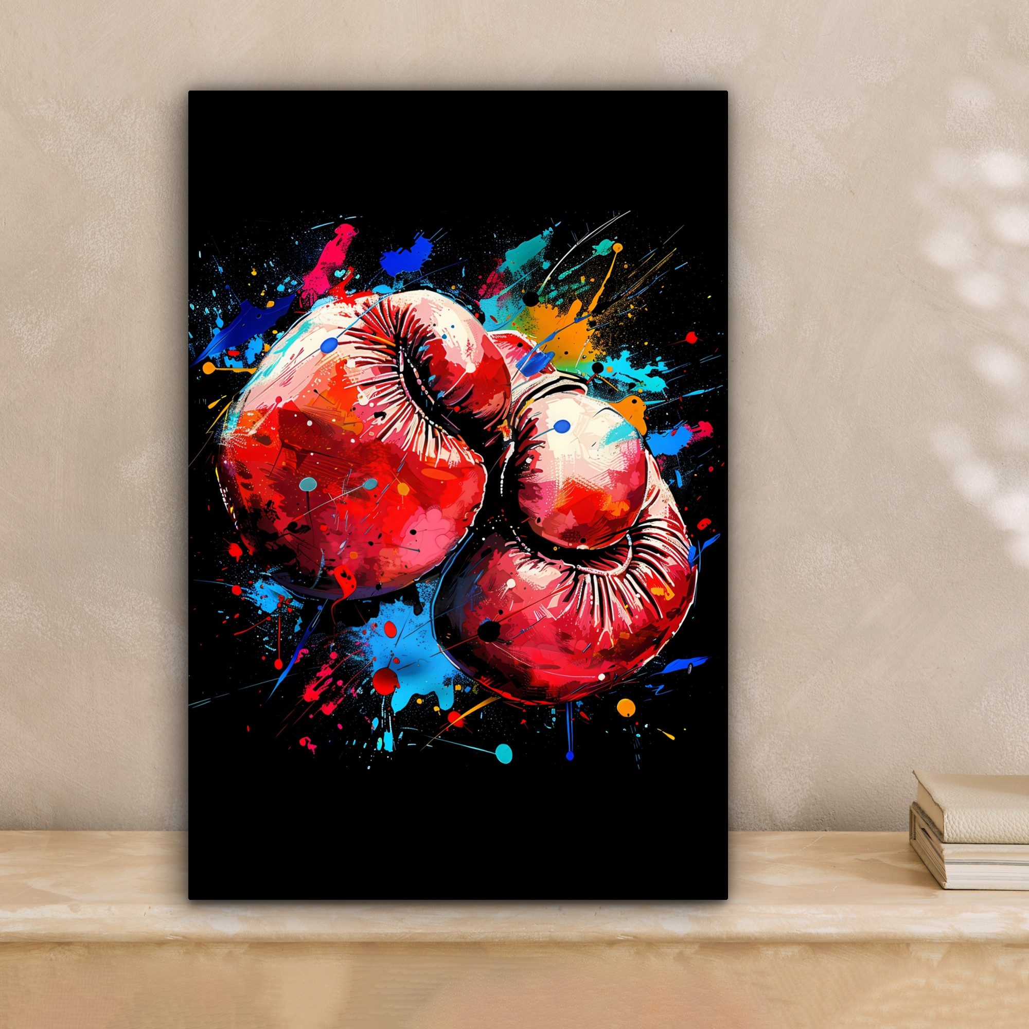 OneMillionCanvasses® Leinwandbild Graffiti - Sport - Boxen - Boxhandschuhe, günstig online kaufen