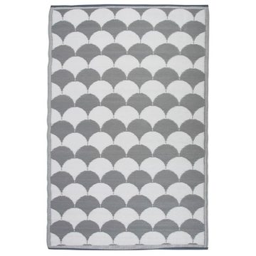 Outdoorteppich Outdoor-Teppich 180x121 cm Grau und Weiß OC24, esschert design, Höhe: 0.9 mm