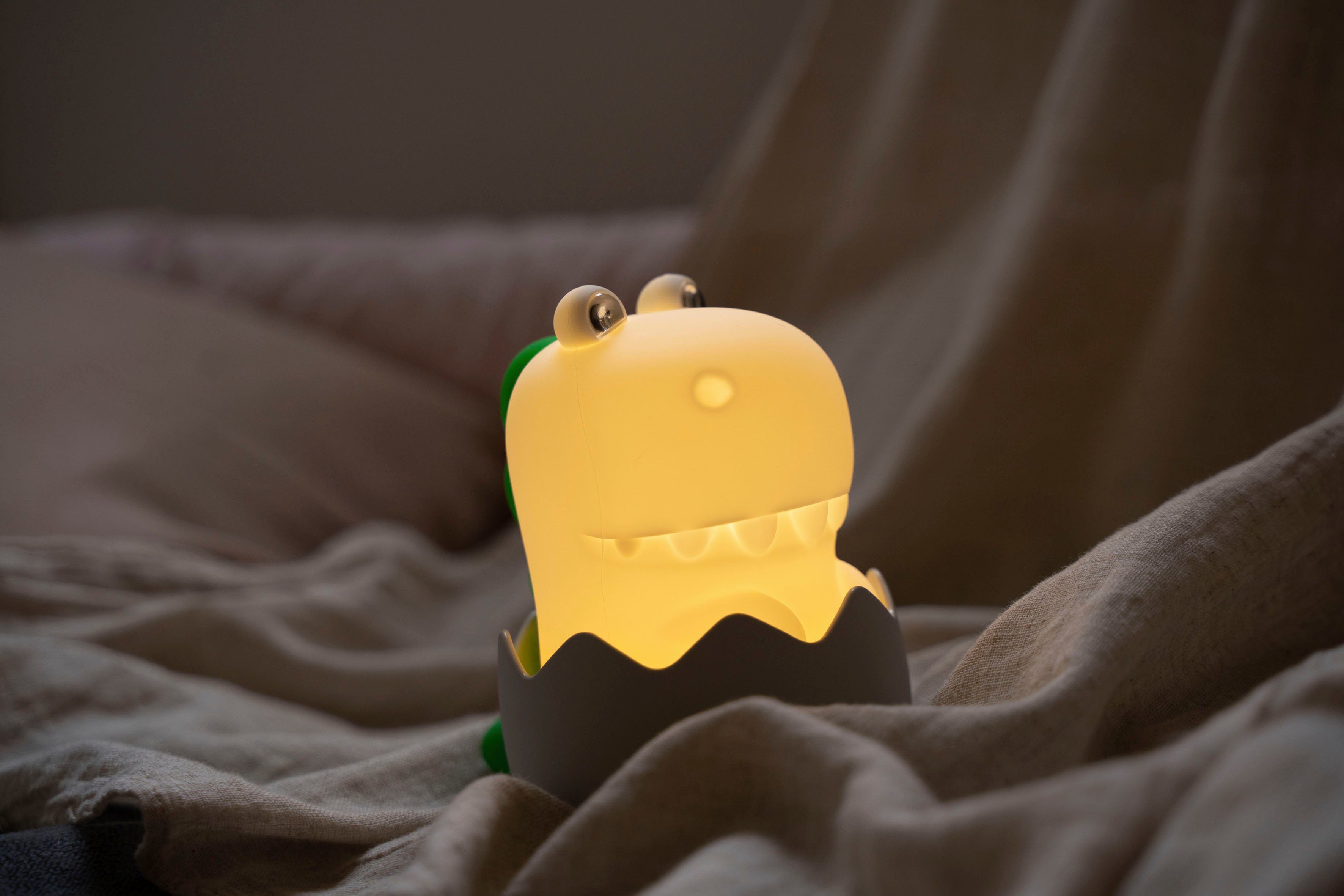 niermann LED Nachtlicht Nachtlicht Diggy Dino, Farbwechsel, LED fest integriert, Freundliches, reduziertes Design + Angenehmes Licht (schlaffreundlich)