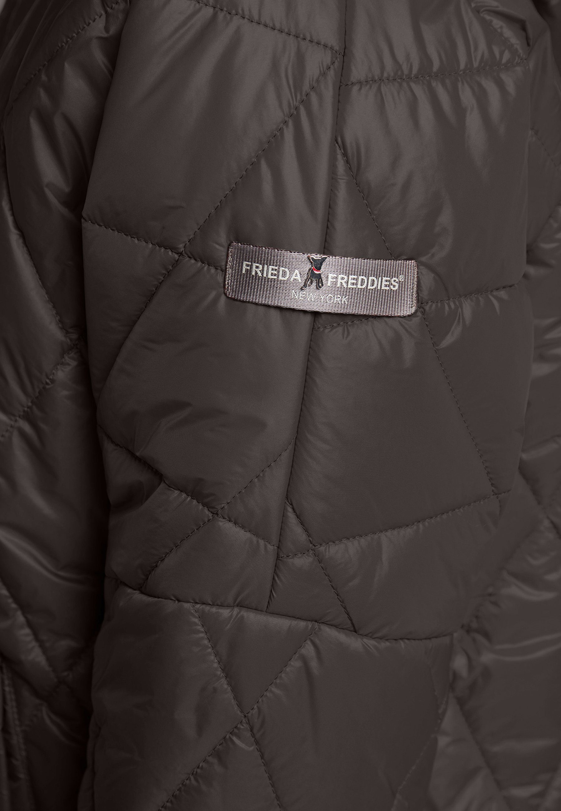 Frieda & Freddies Long Jacket, mit Steppjacke Thermolite Royality NY Reißverschluss schokolade