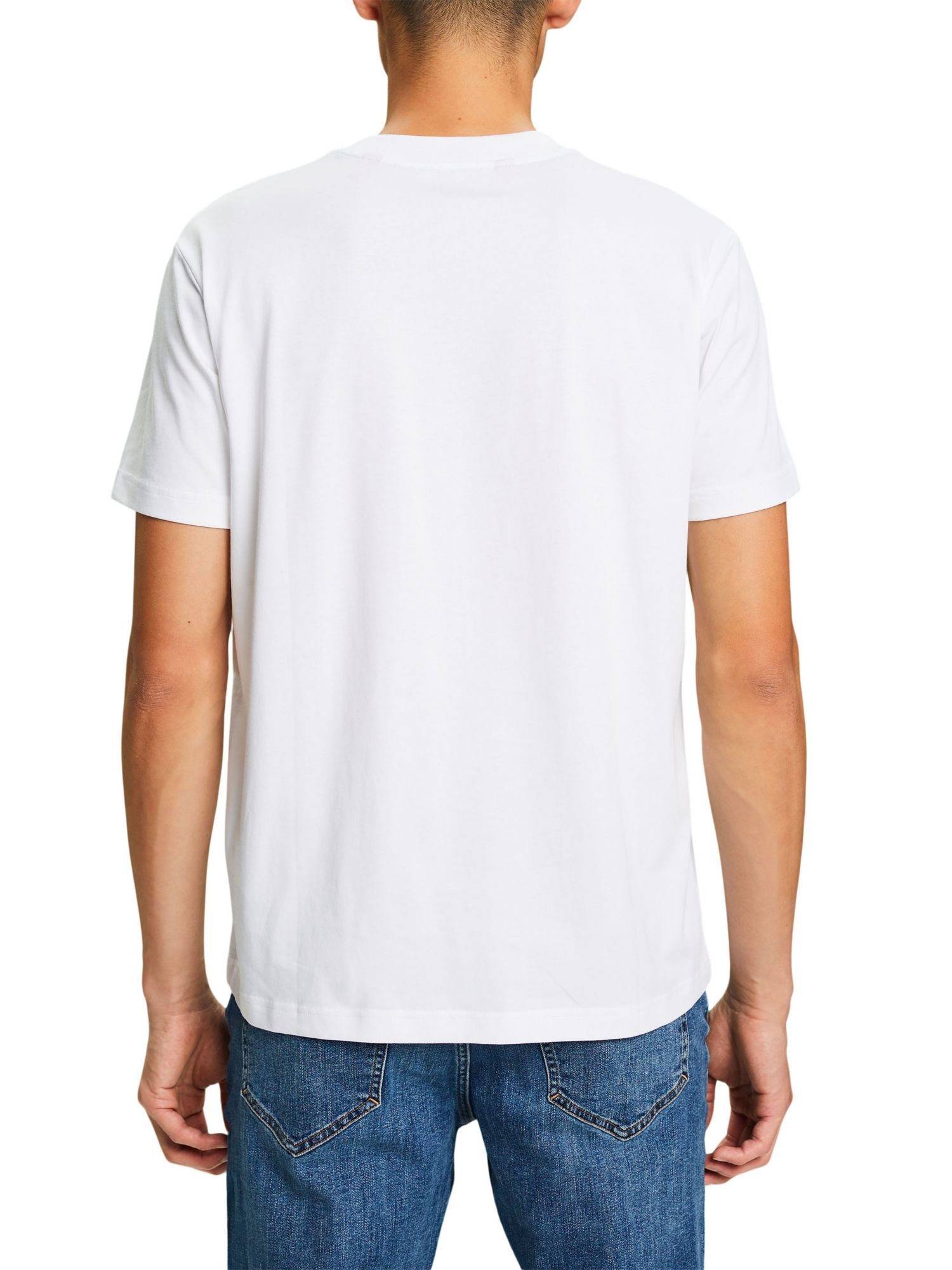 WHITE (1-tlg) Esprit Logo-T-Shirt aus Baumwolljersey T-Shirt
