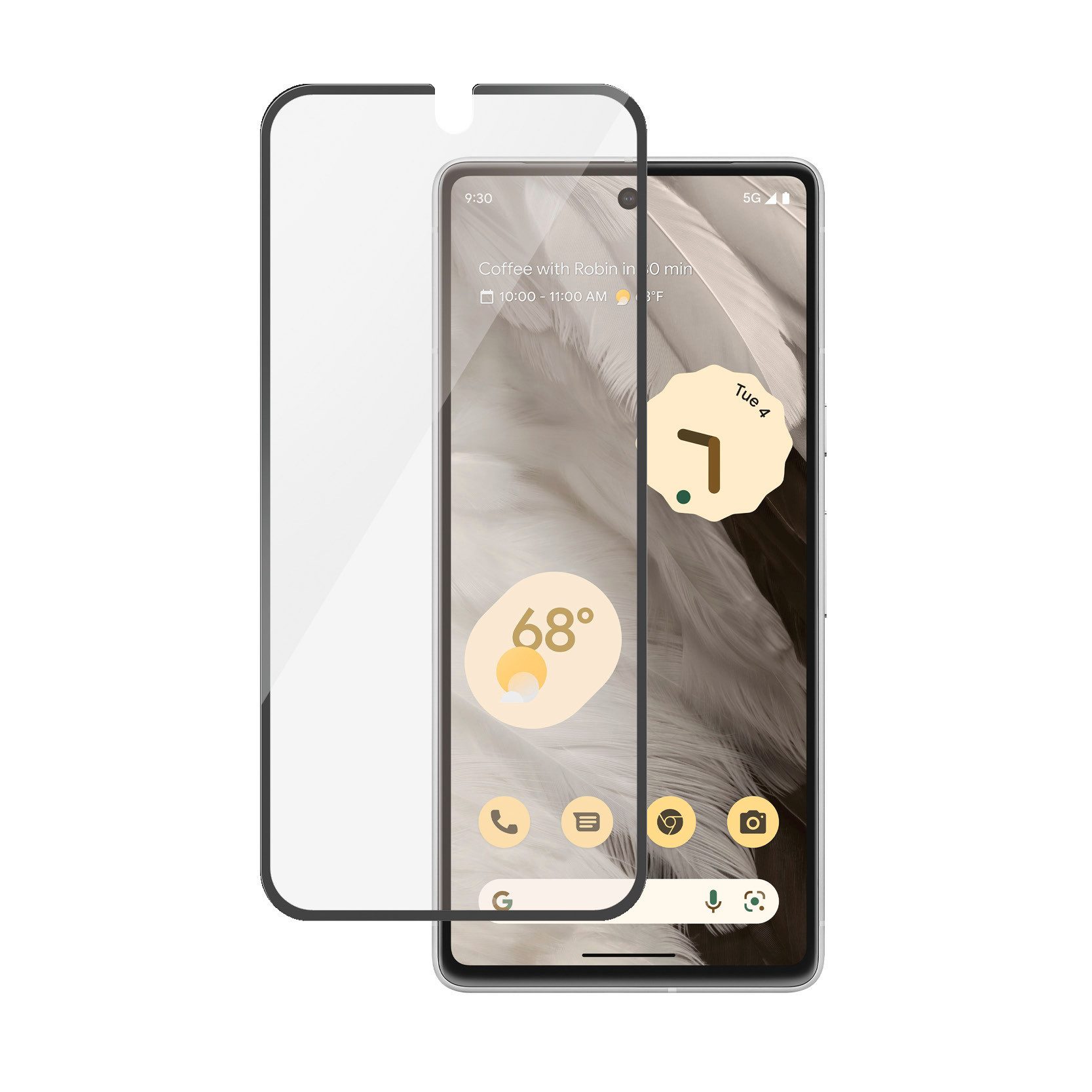 PanzerGlass Displayschutzglas Ultra-Wide Fit Screen Protector für Google Pixel 8a, Displayschutzfolie, Schutzfolie, Bildschirmschutz, kratz- & stoßfest