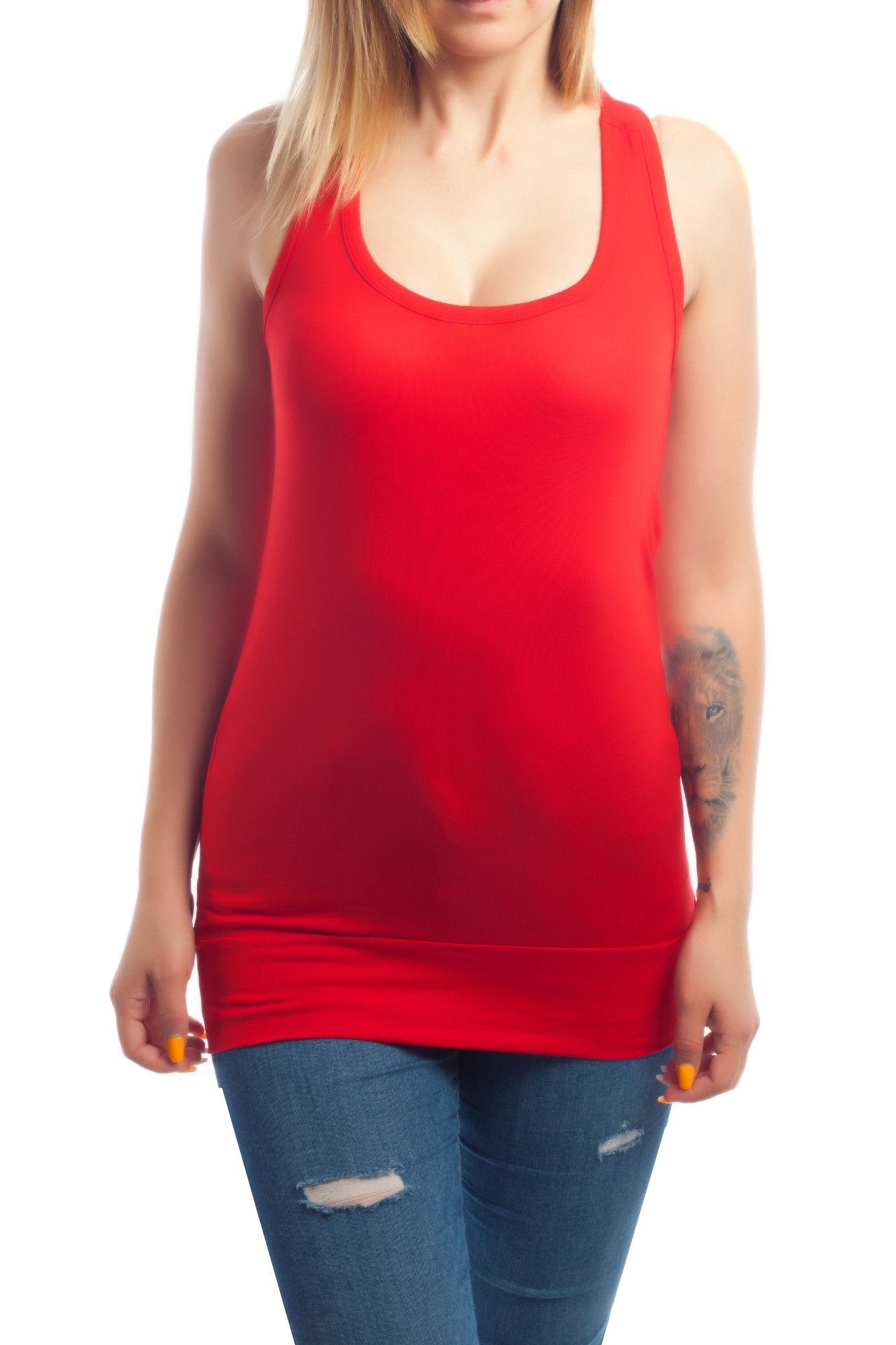 Bongual Ringertop Damen Tanktop Trägertop Sommertop günstig online kaufen
