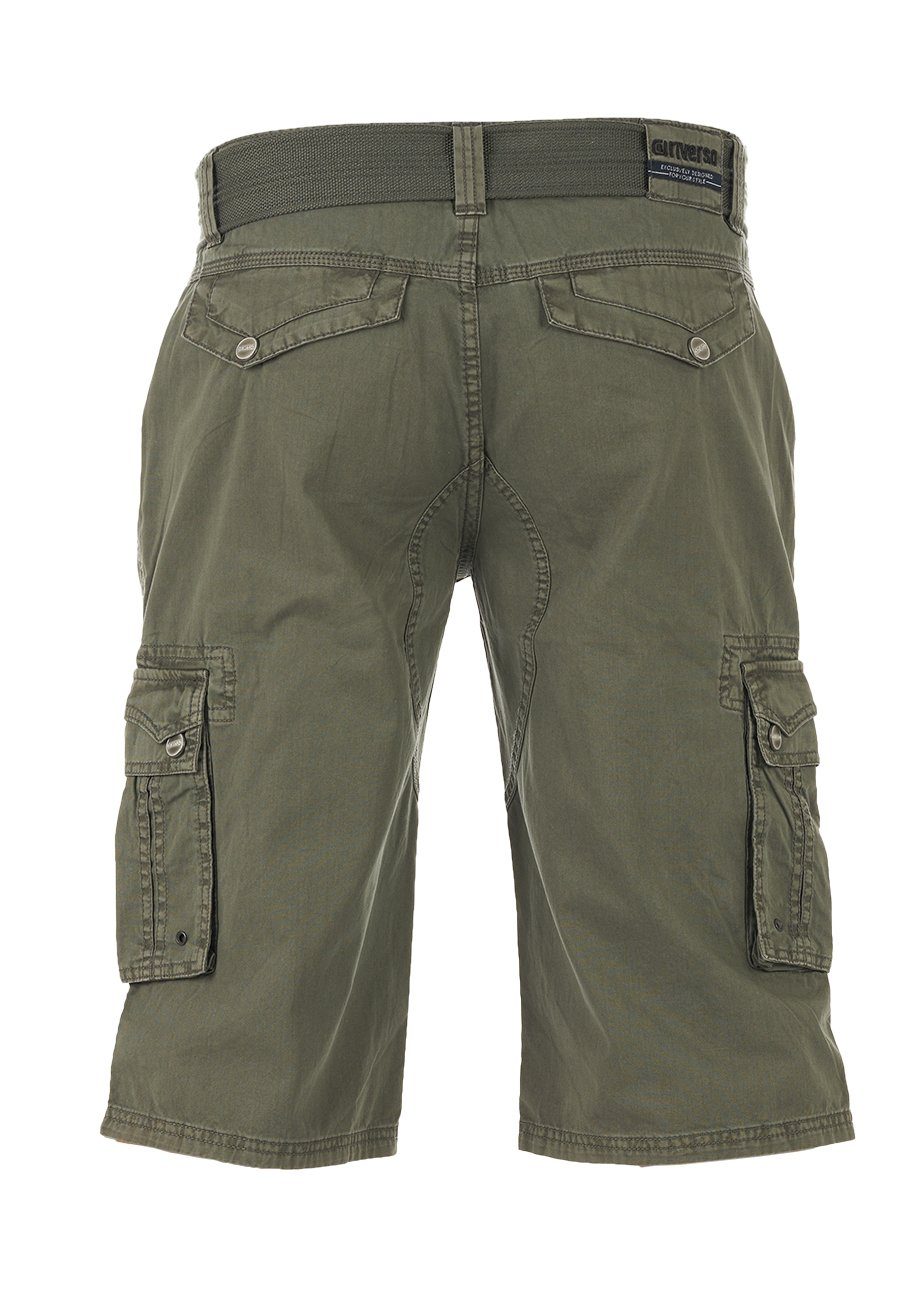 riverso Cargoshorts Herren Shorts RIVAnton Regular Fit Bermudashorts mit Gürtel