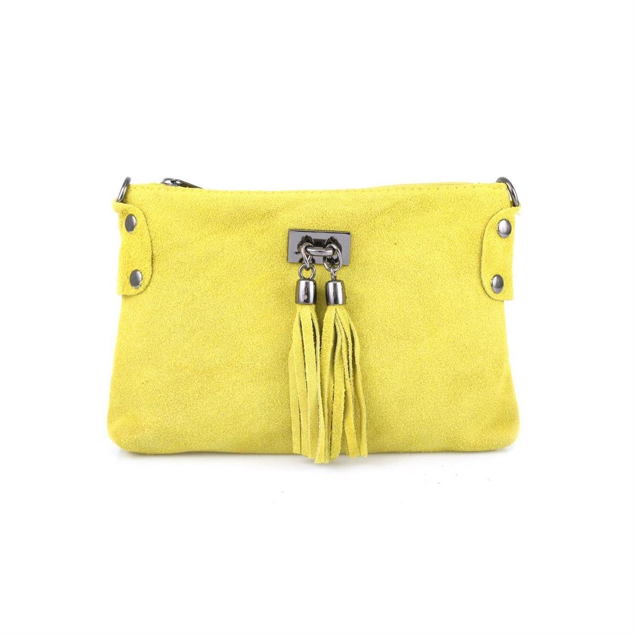 ITALYSHOP24 Schultertasche Made in Italy Damen Leder Tasche CrossOver, als Schultertasche, Clutch, Umhängetasche tragbar