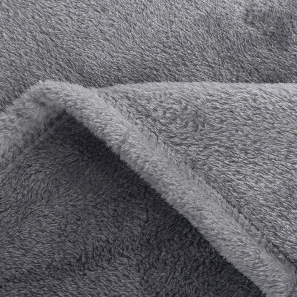 Einschlagdecke Flanell-Daunendecke, superweiche, flauschige und warme, zggzerg Grau