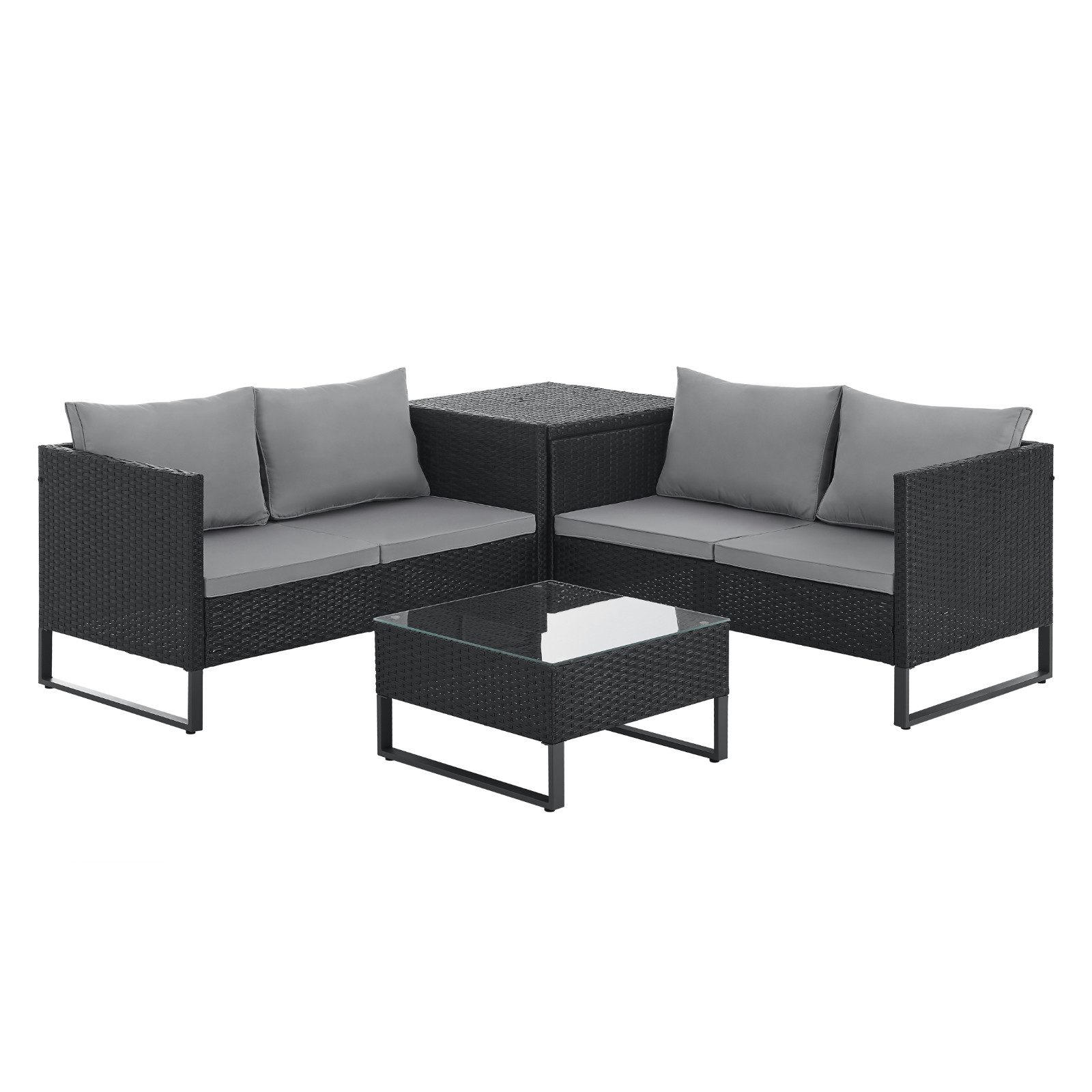 SVITA Gartenlounge-Set KANSAS, (Lounge-Set), Inklusive Kissenbox, günstig online kaufen
