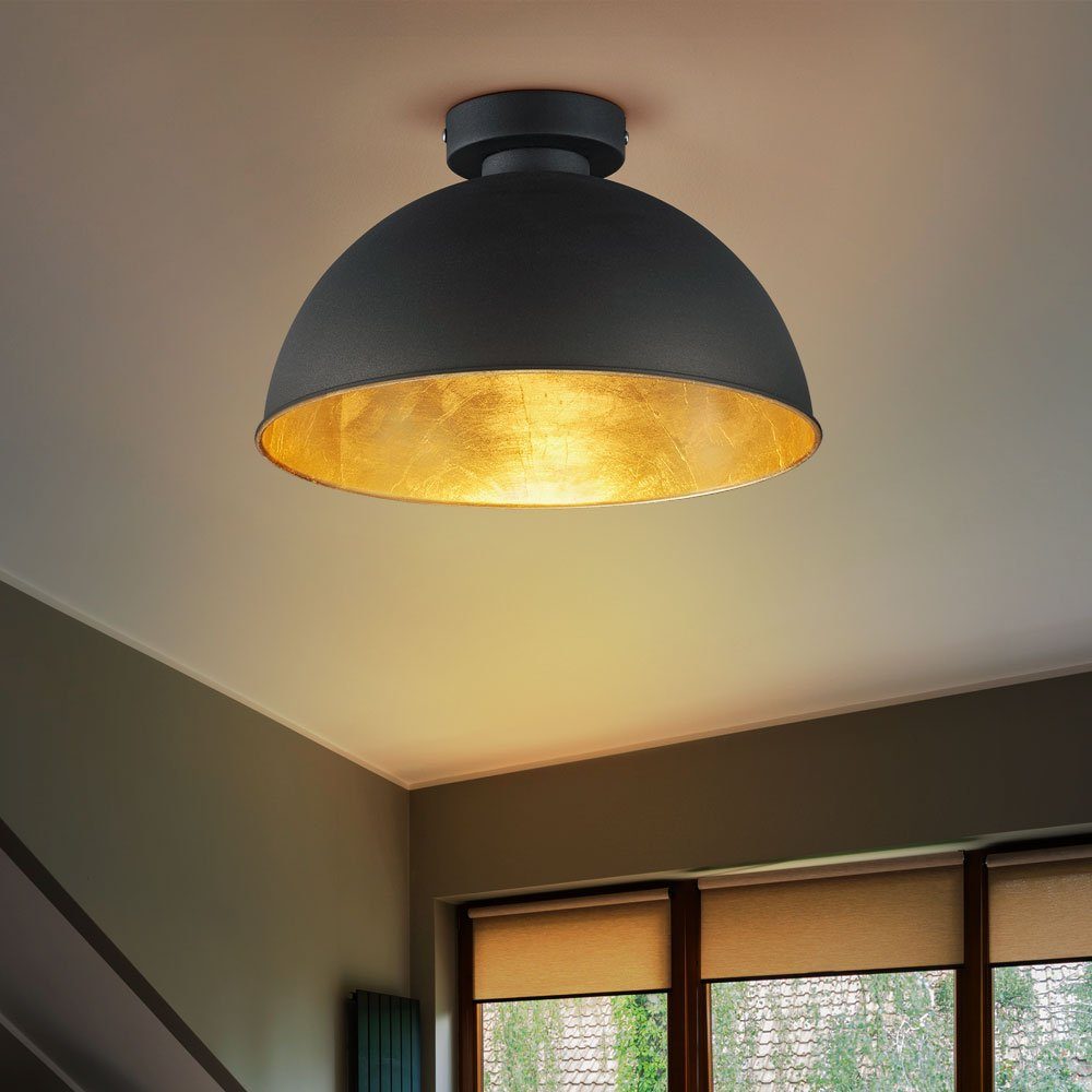 Warmweiß, Stil rund Industrie Deckenlampe LED-Hängeleuchte, etc-shop Deckenleuchte Wohnzimmerlampe