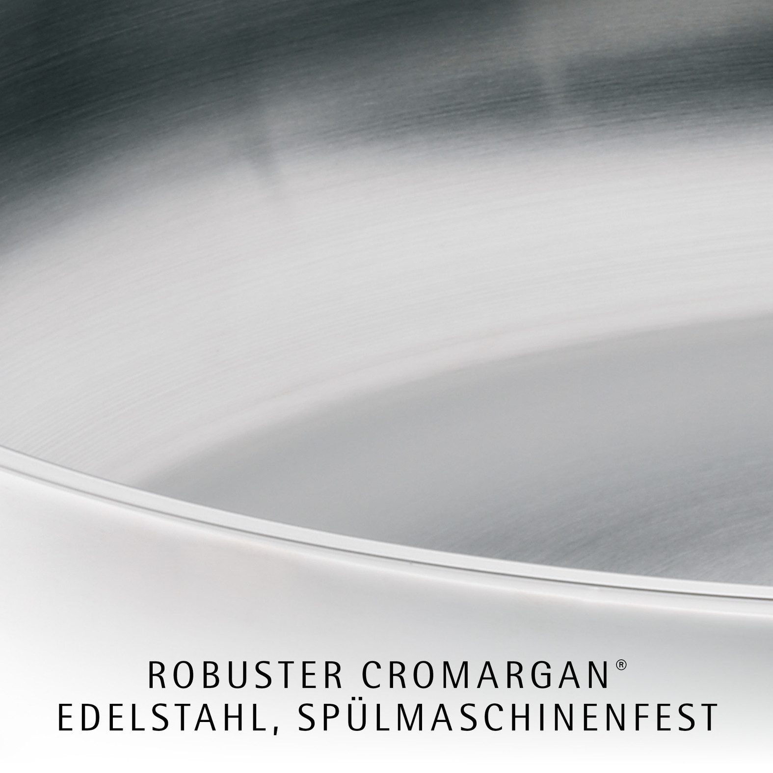 WMF Bratpfanne Profi, induktionsgeeignet, unbeschichtet, ideal für scharfes Anbraten, Cromargan® Edelstahl Rostfrei 18/10, extrem strapazierfähig und langlebig, für alle Herdarten geeignet