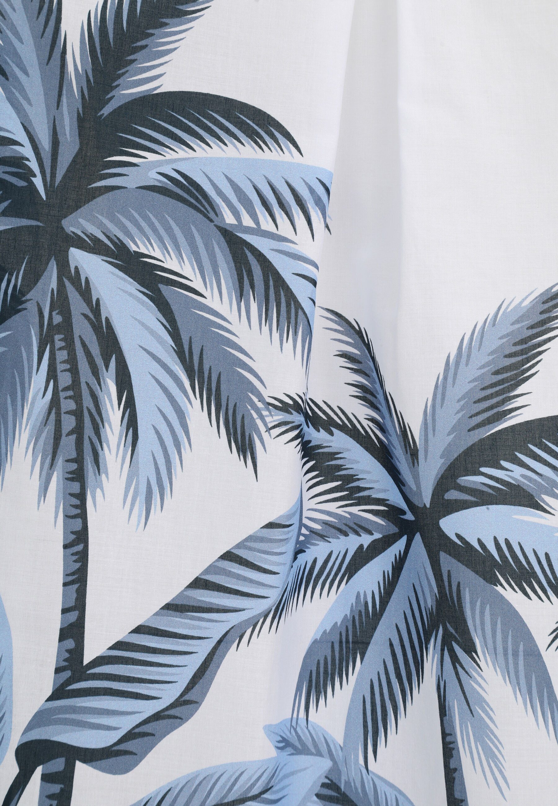 Doris Streich Klassische Bluse mit Palmen-Bordürenprint
