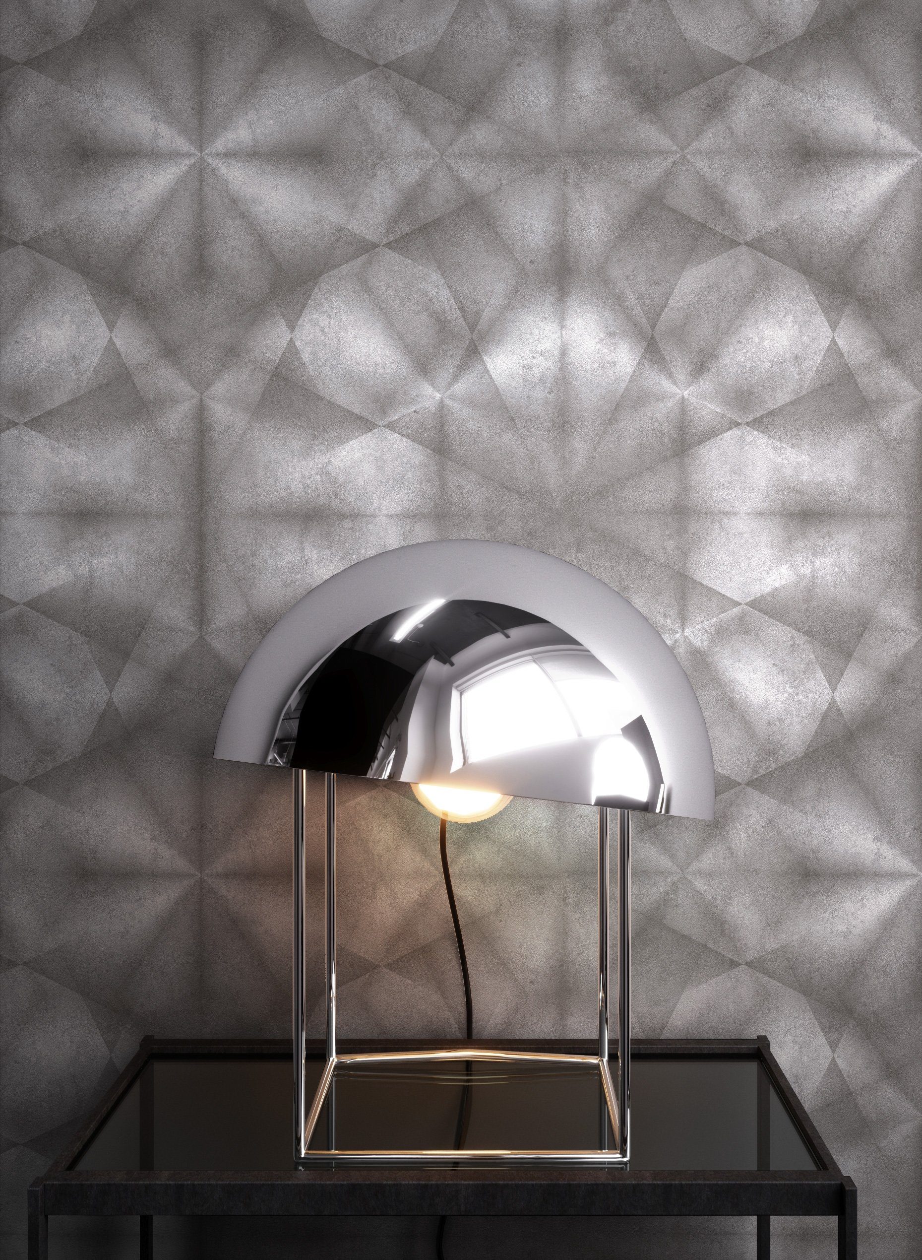 Newroom Vliestapete, Grau Tapete Grafisch Geometrisch - Retrotapete Retro Modern Muster 3D Optik für Wohnzimmer Schlafzimmer Flur