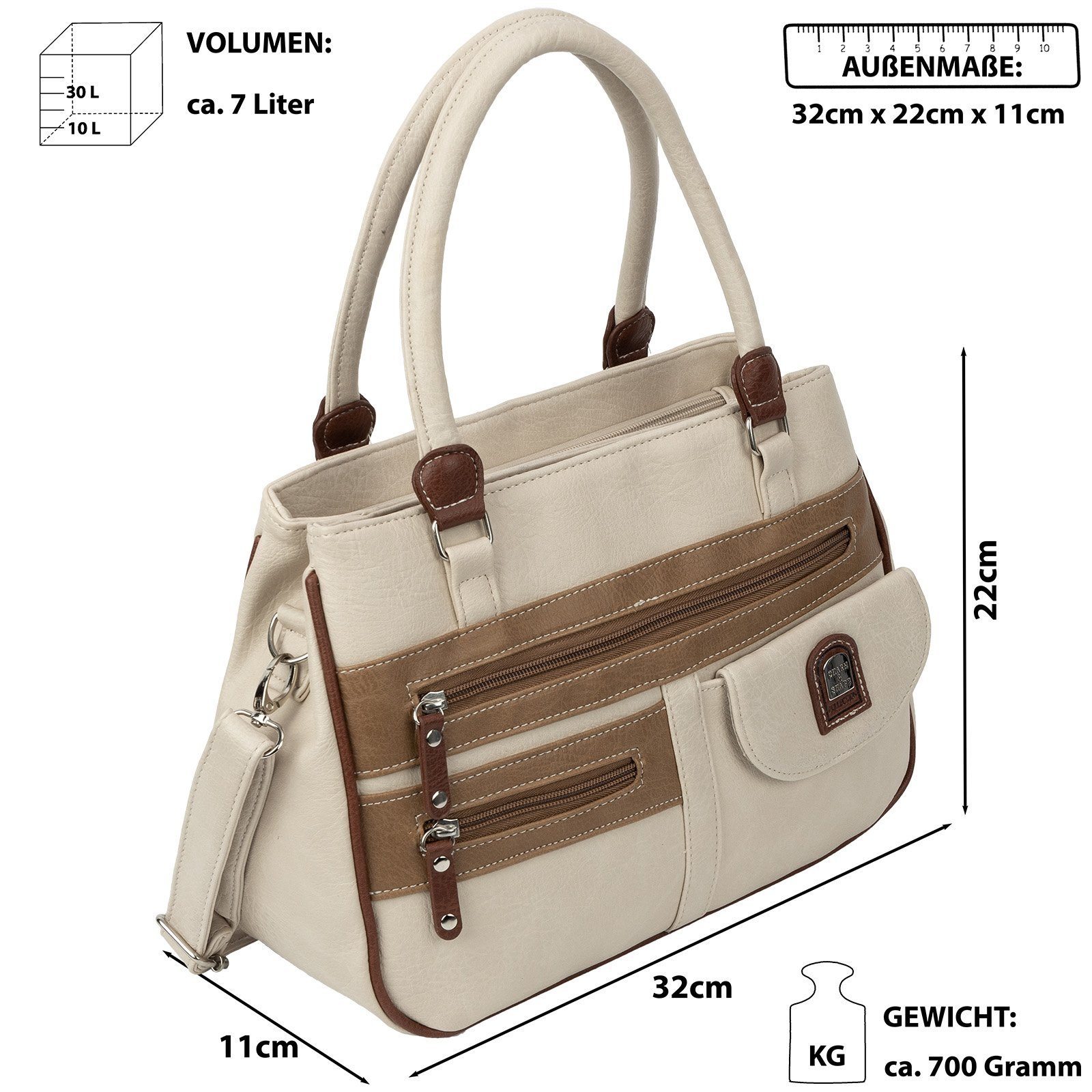 EAAKIE Umhängetasche Damen Tasche Schultertasche Umhängetasche Leder Optik Handtasche, als Schultertasche, Umhängetasche tragbar