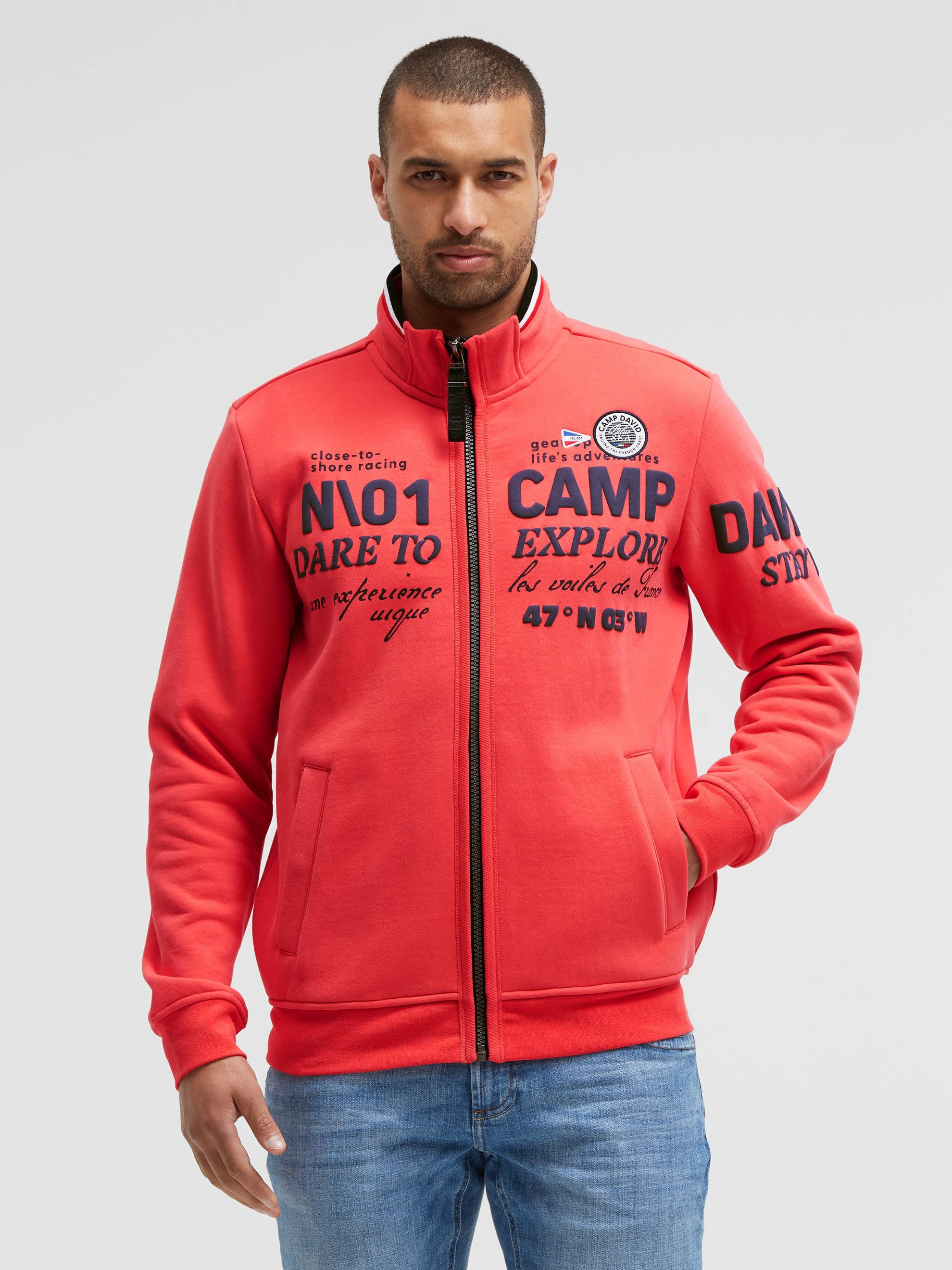 CAMP DAVID Sweatjacke mit weicher Innenseite