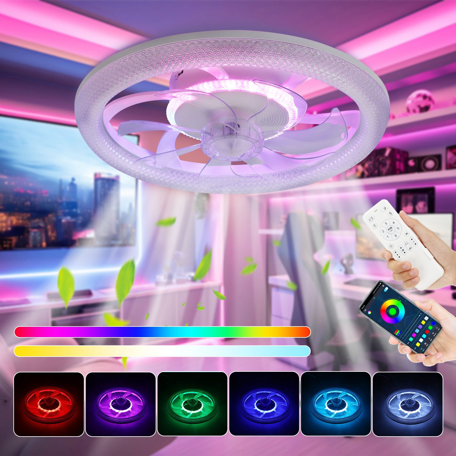 oyajia Deckenleuchte Music RGB LED Deckenleuchte günstig online kaufen