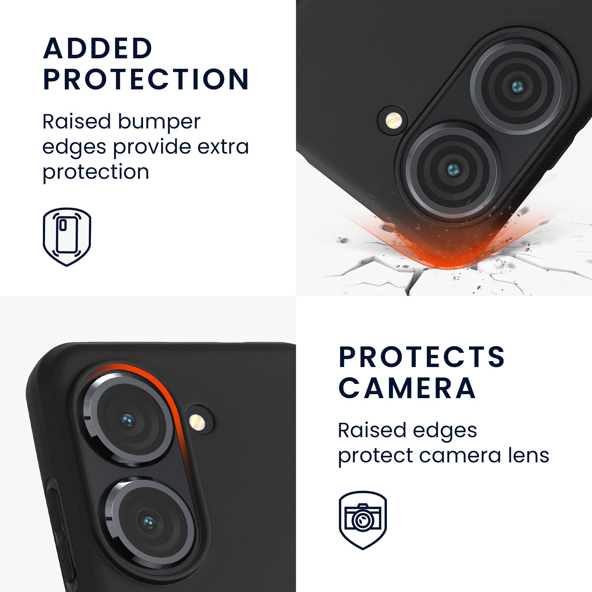 kwmobile Handyhülle Hülle für ASUS Zenfone 10 / Zenfone 9, Hülle Silikon - Soft Handyhülle - Handy Case Cover