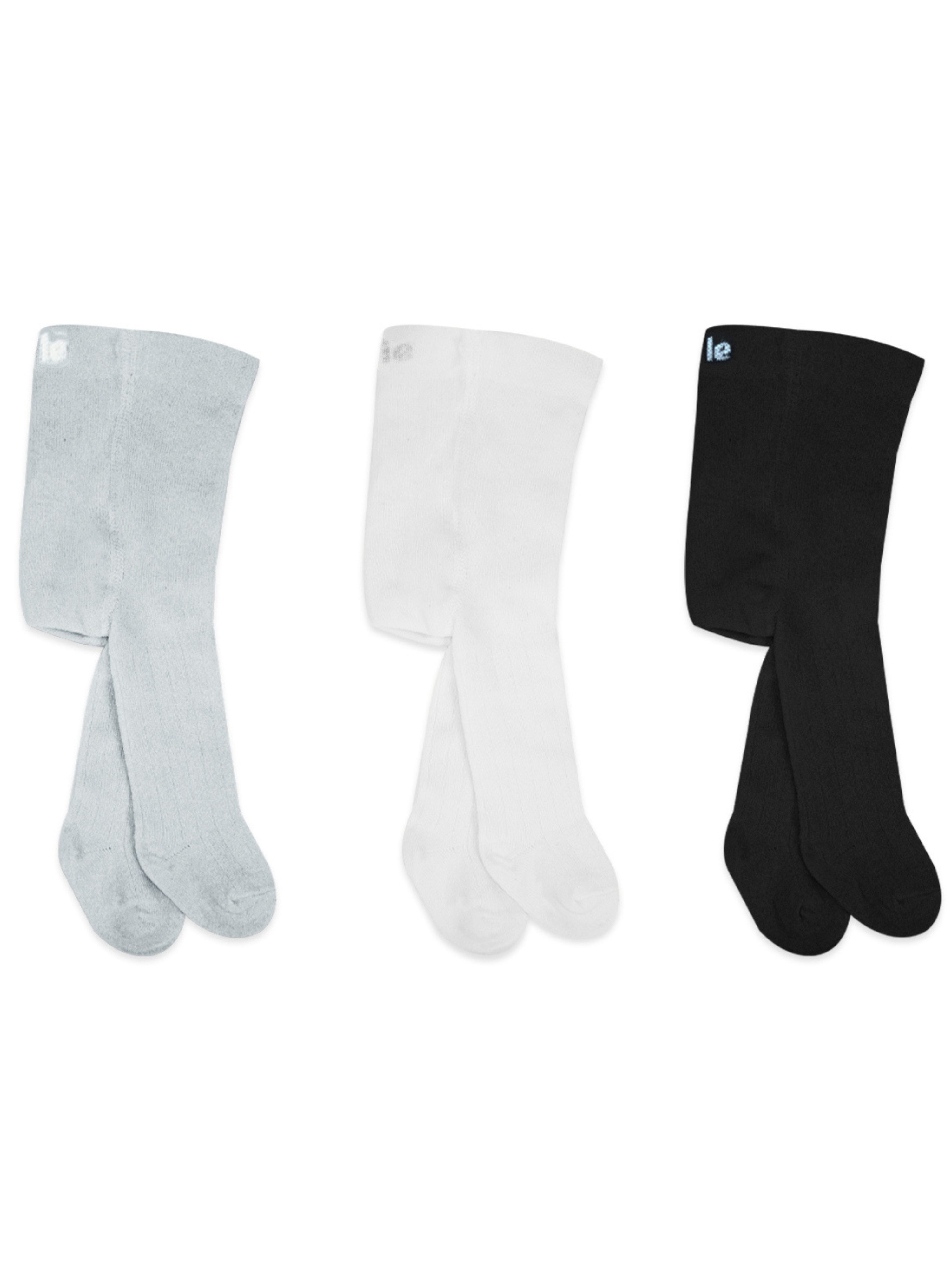 bistyle Strumpfhose für Neugeborene Jungen Mädchen Unisex Babystrumpfhosen 3er Pack (Set 3 St. 3er-Pack) GOTS-zertifiziert, Bio-Baumwolle, bis 3 Jahre