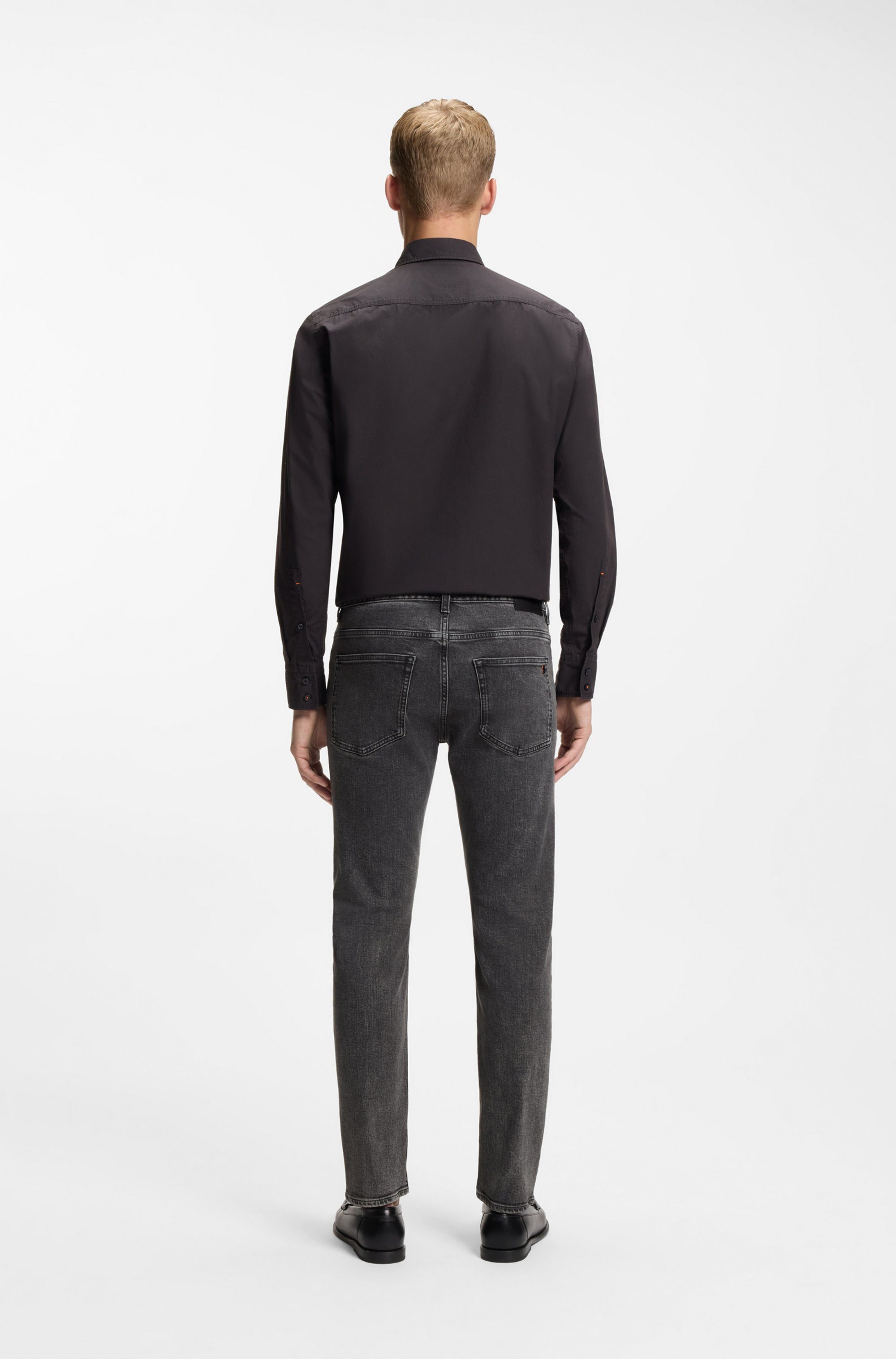 BOSS ORANGE Slim-fit-Jeans DELAWARE BO mit BOSS Leder-Badge