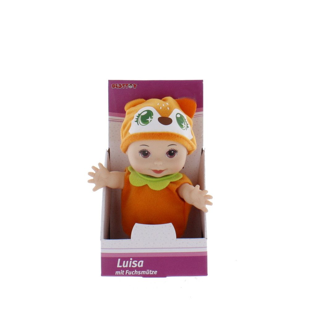 Besttoy Babypuppe Besttoy - Babypuppe Luisa - mit Fuchsmütze- ca. 14 cm