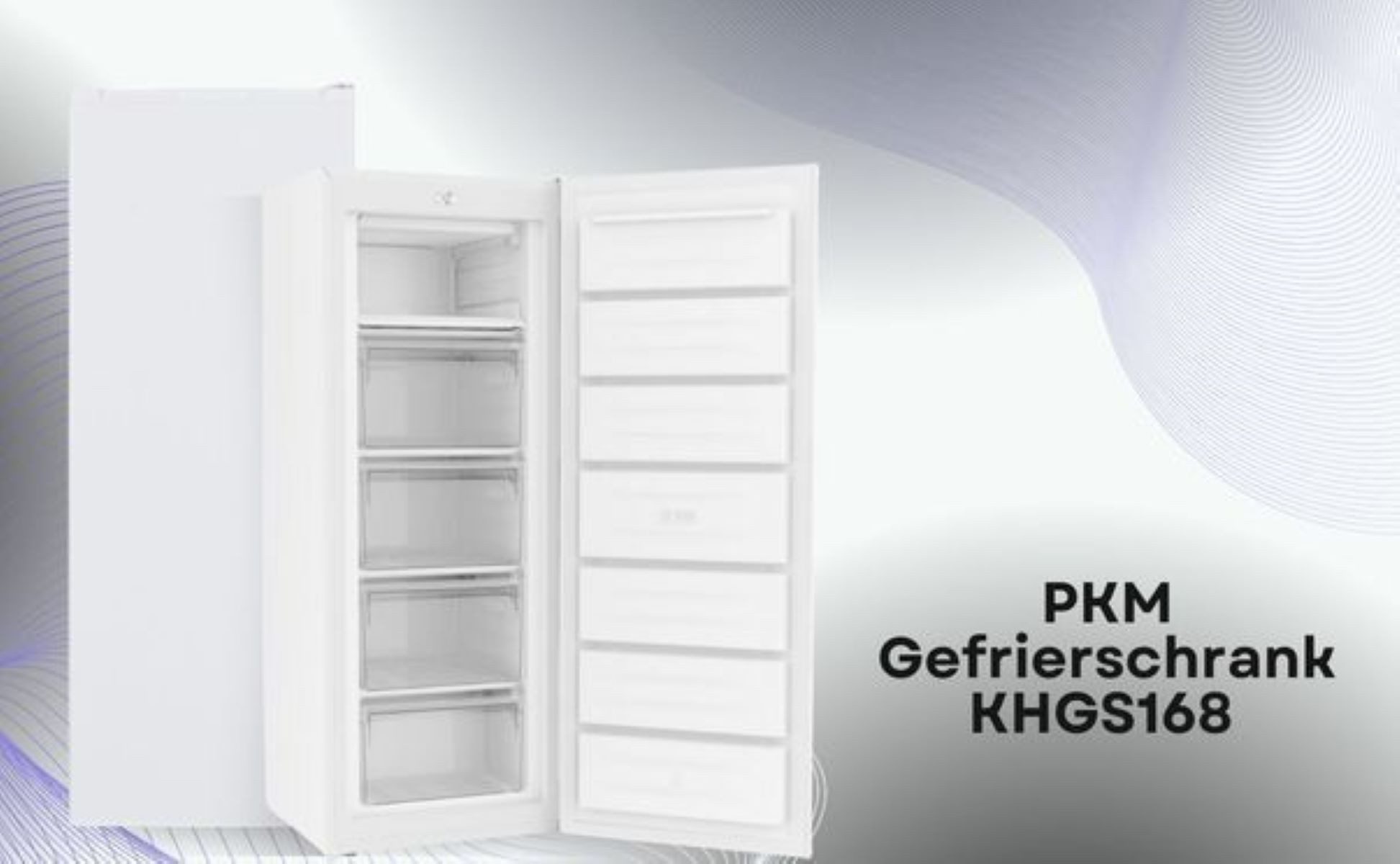PKM Gefrierschrank Freistehender Tiefkühler KHGS168, 54,4 cm breit, Praktischer Gefrierschrank mit 168 Liter Rauminhalt