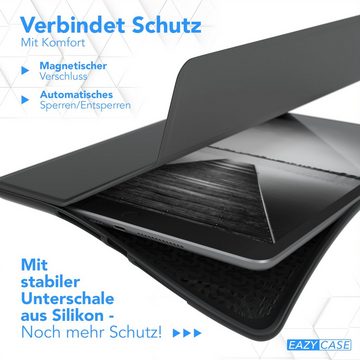 EAZY CASE Tablet-Hülle Penholder Smartcase für iPad 7. / 8. / 9. Gen. 10,2 Zoll, Hülle Schutzhülle mit Sleep Wake Up Funktion Etui zum Klappen Schwarz