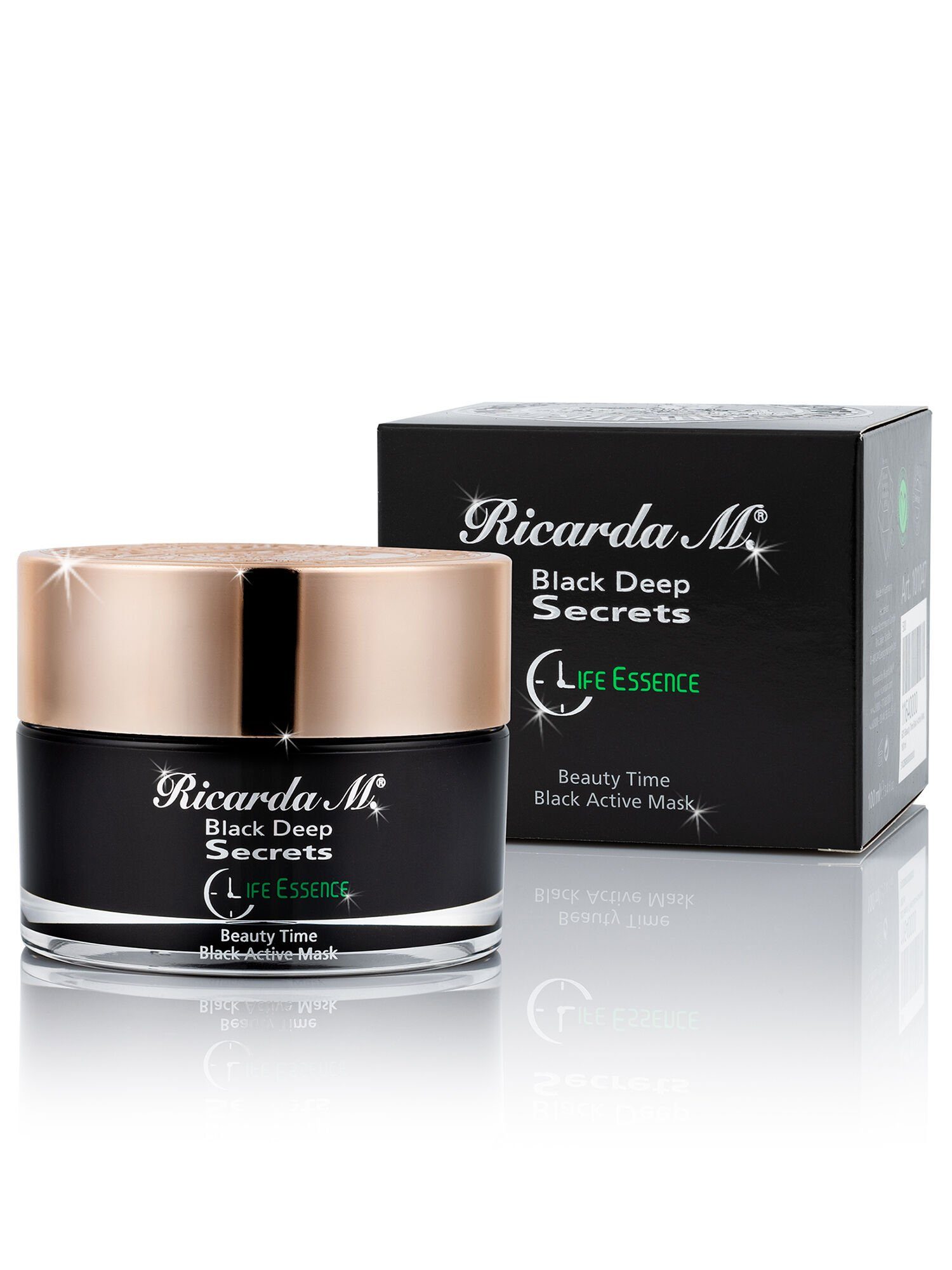 Ricarda M. Gesichtsmaske "BDS Beauty Mask" Hautunreinheiten gegen Anti-Aging-Wirkstoff mit Black 100ml, Active Lifeessence, Time