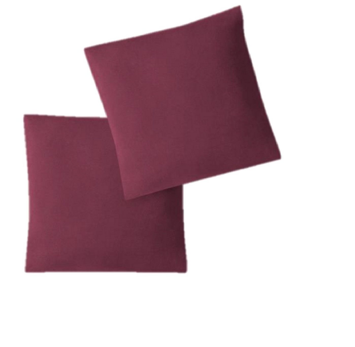 EXKLUSIV HEIMTEXTIL Kissenbezüge Jersey Kissenbezug Hülle 2 Sparpack Set mit Reißve, (2 Stück)