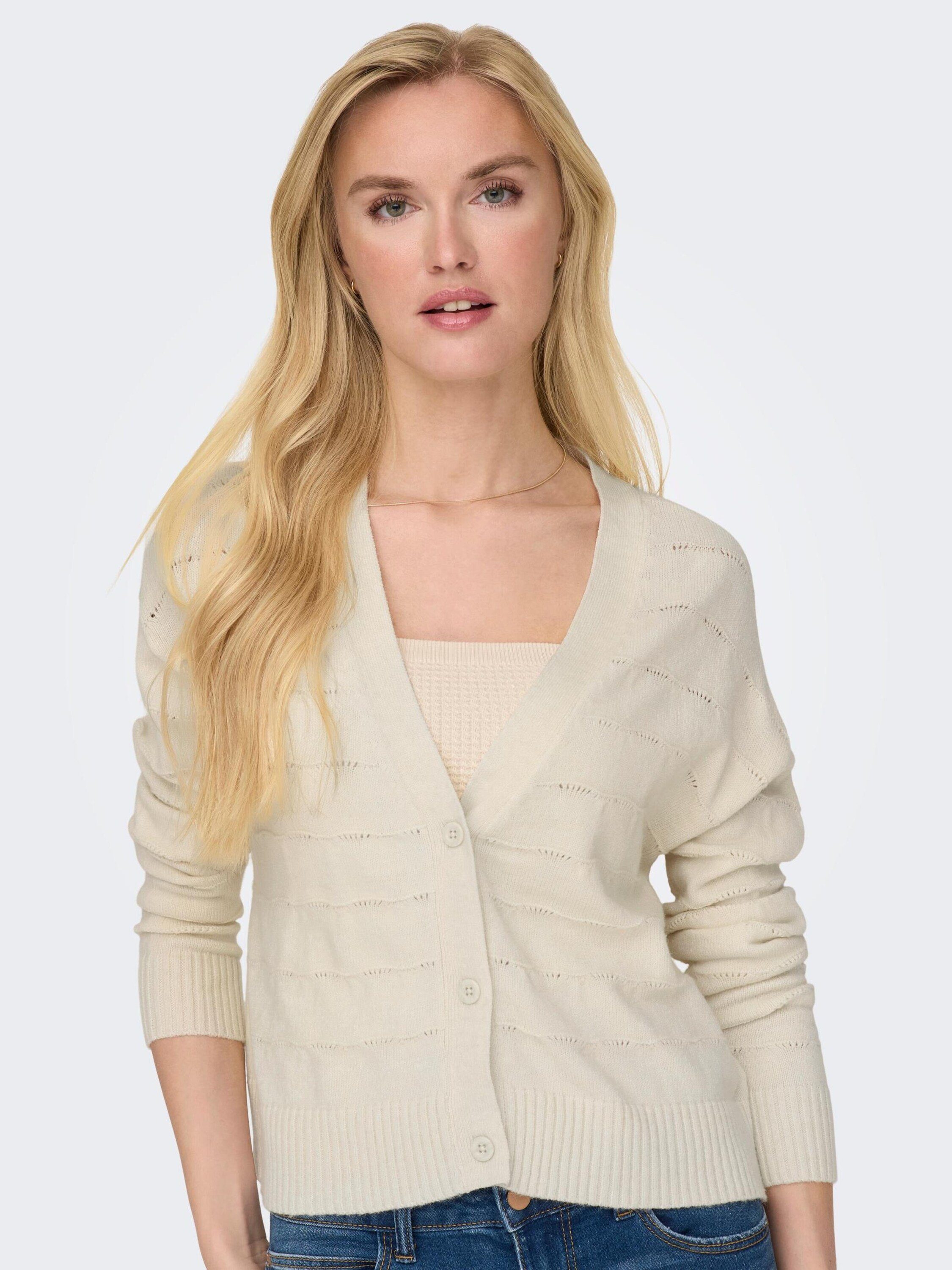 ONLY Strickjacke KATIA (1-tlg) Lochmuster