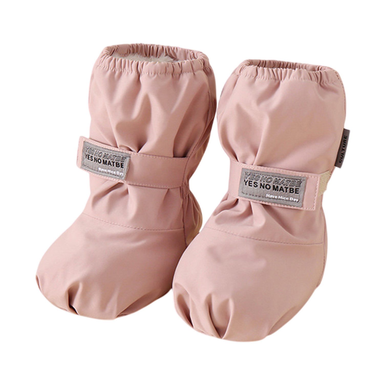 Refttenw Baby-Schuh Outdoorschuh mit Plüsch Gefüttert, Wasserabweisend Babystiefel zum Schlupfen