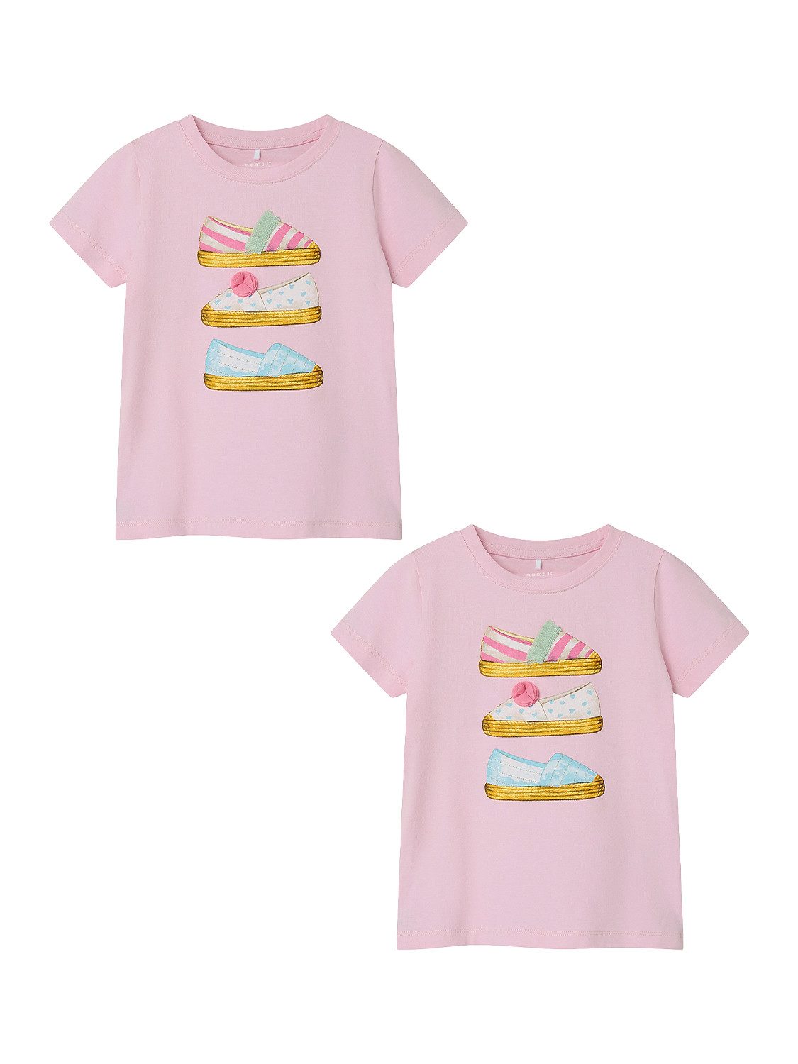 Name It T-Shirt 2er-Set Print Design Kurzarm Oberteil (2-tlg) NMFFANG SS TOP